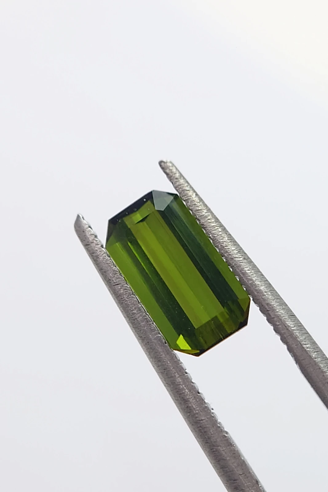 1.24ct Natural Green Tourmaline Emerald Cut from Nigeria — view 2