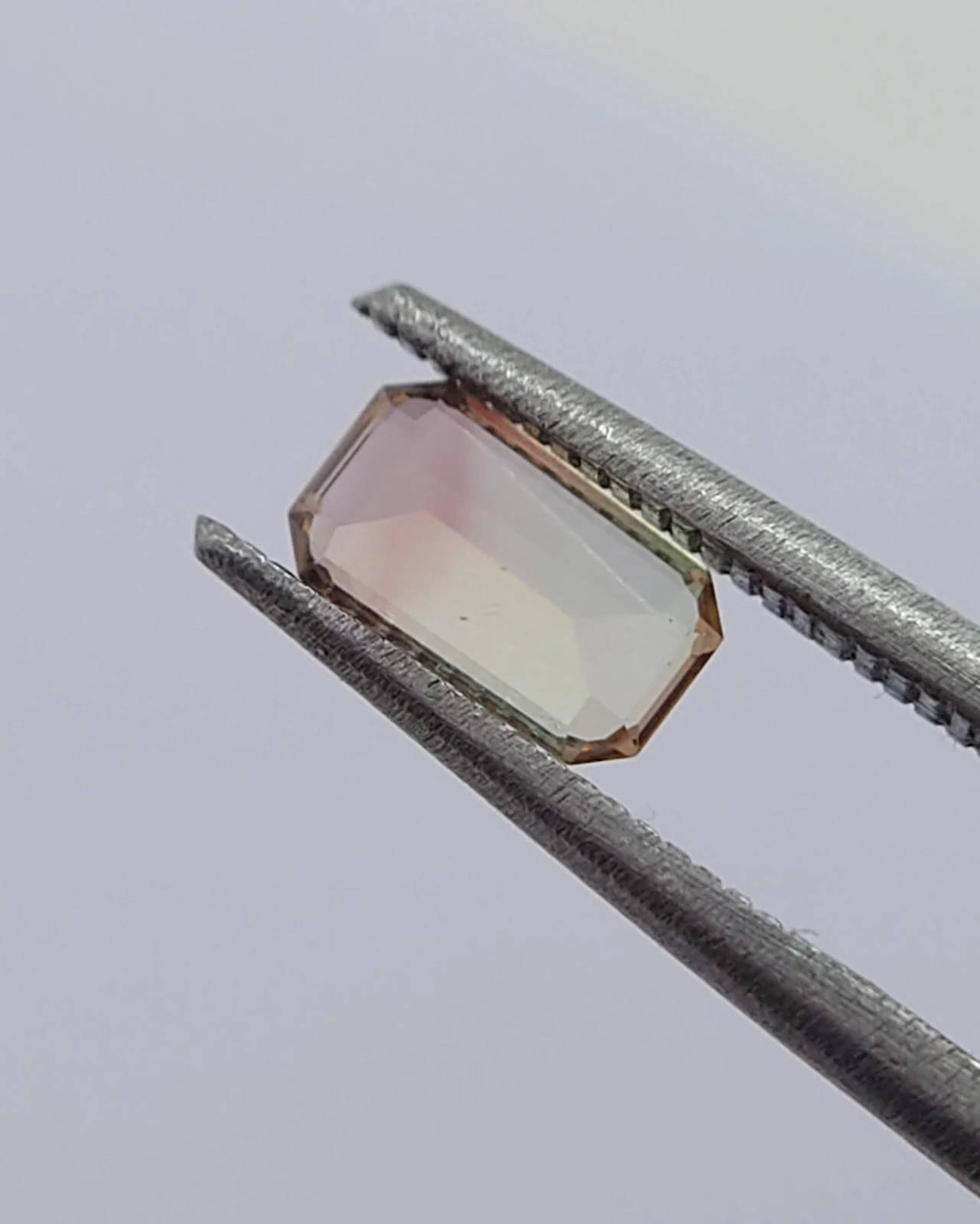 0.75ct Natural Peach Tourmaline Emerald cut Loose Gemstone From Nigeria — view 2