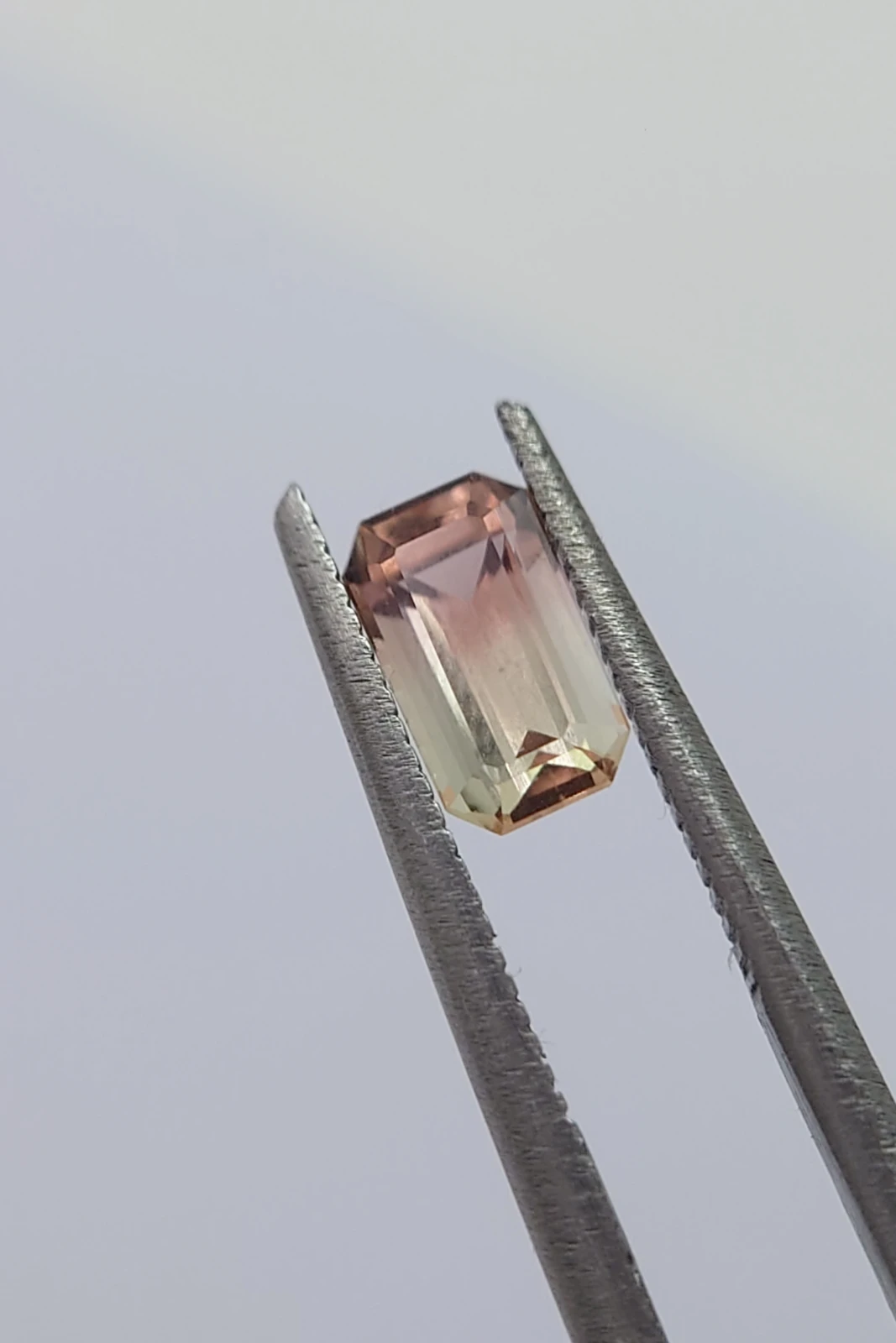 0.75ct Natural Peach Tourmaline Emerald cut Loose Gemstone From Nigeria — view 3