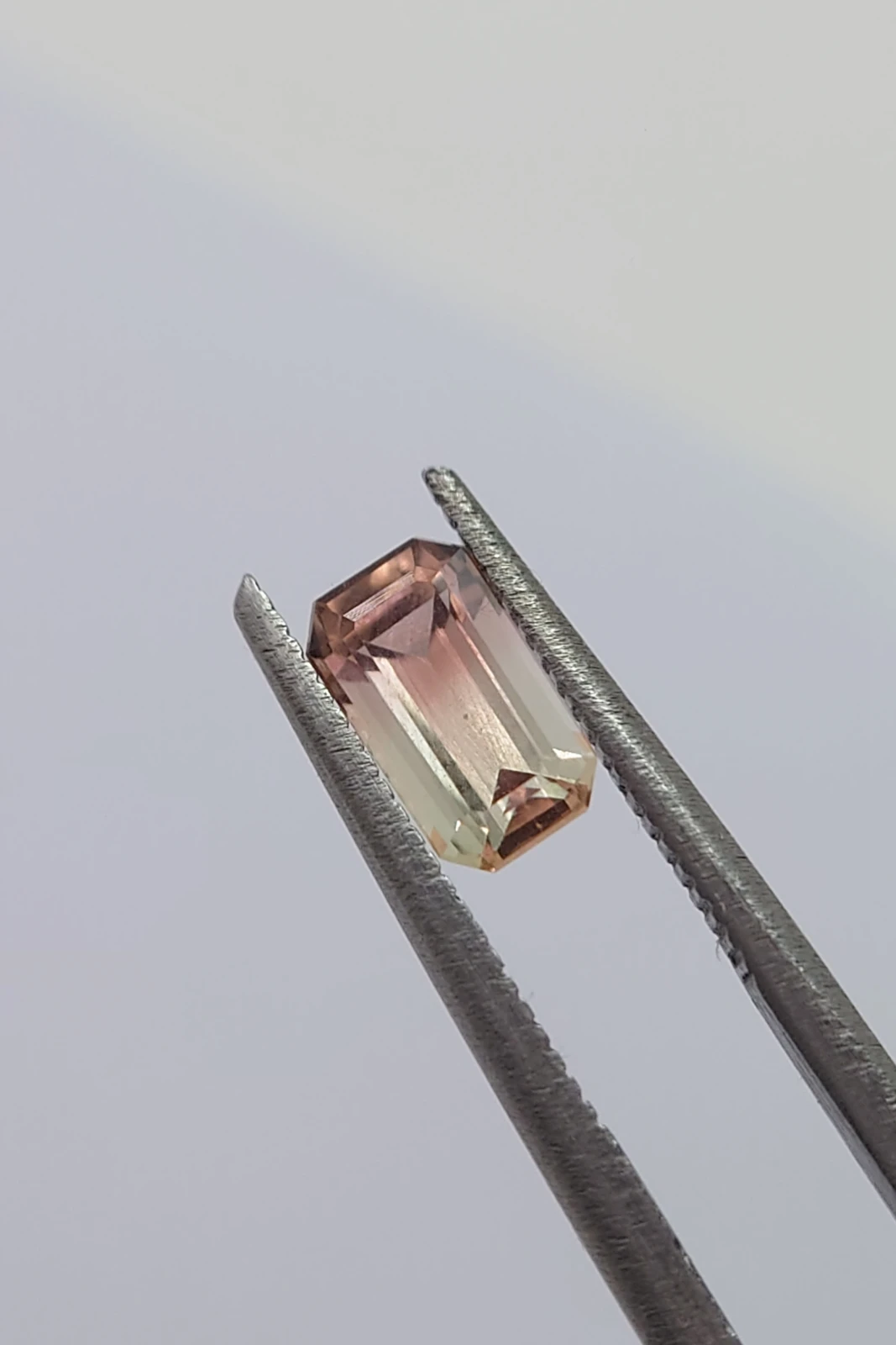0.75ct Natural Peach Tourmaline Emerald cut Loose Gemstone From Nigeria — view 5