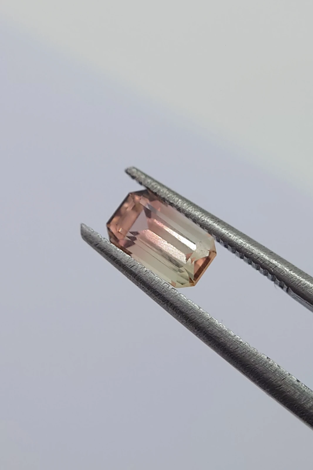 0.75ct Natural Peach Tourmaline Emerald cut Loose Gemstone From Nigeria — view 4
