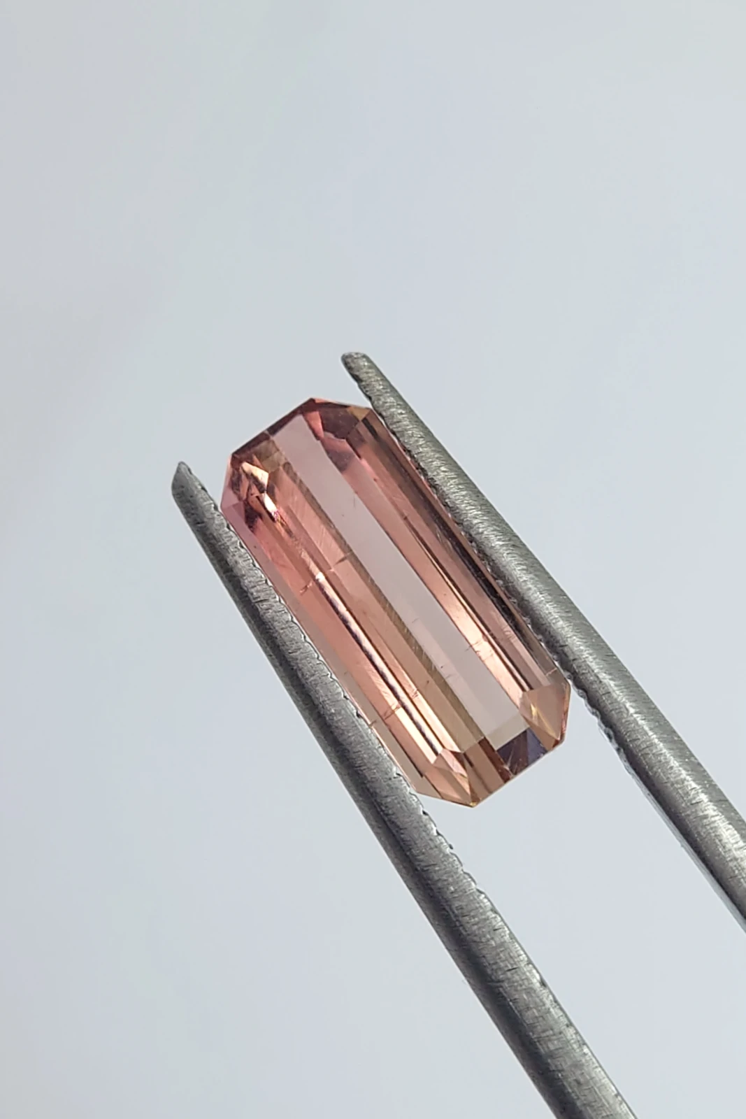 1.7ct Peach Pink Tourmaline Emerald Cut Loose Gemstonefrom Nigeria — view 2
