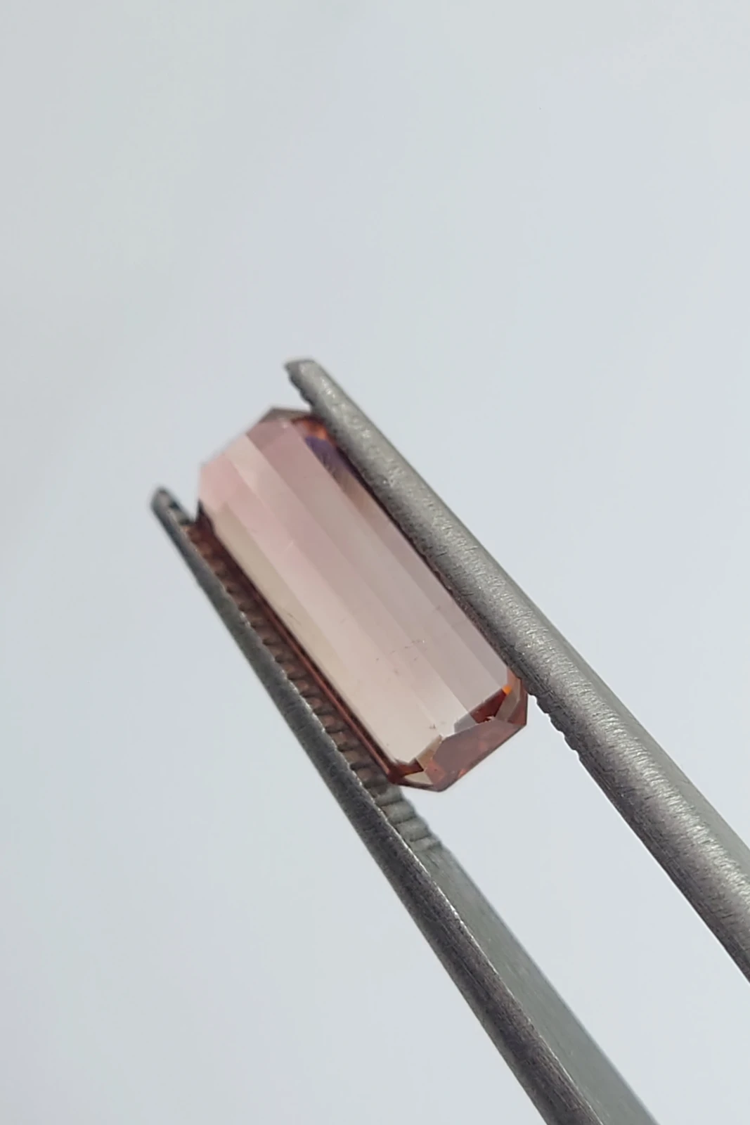 1.7ct Peach Pink Tourmaline Emerald Cut Loose Gemstonefrom Nigeria — view 3
