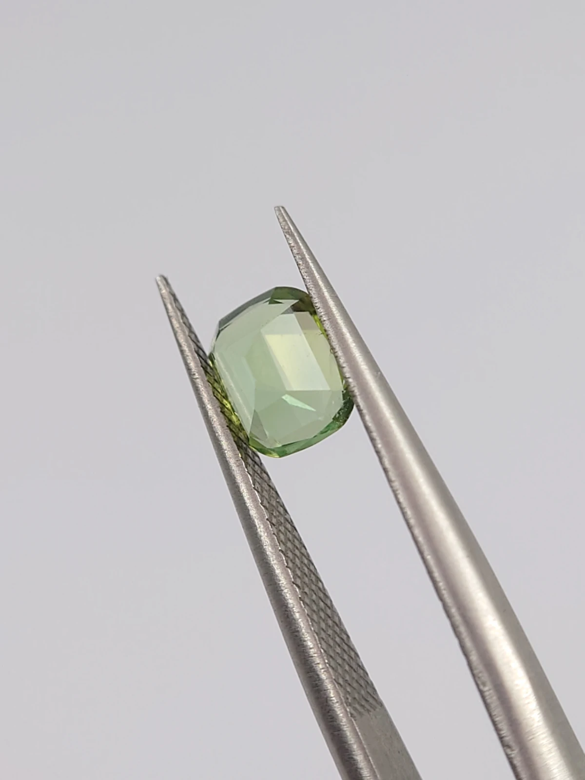 0.8ct Natural light Green Tourmaline Cushion Cut Loose Gemstone from Afghanistan — view 5