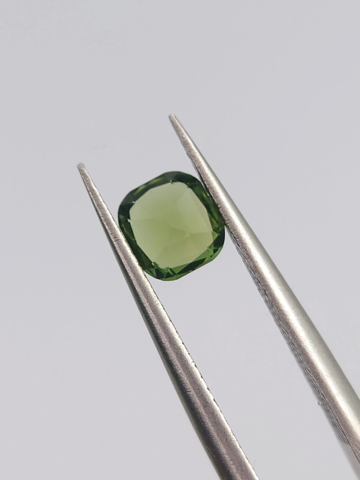 0.56ct Natural light Green Tourmaline Cushion Cut Loose Gemstone from Afghanistan — view 1