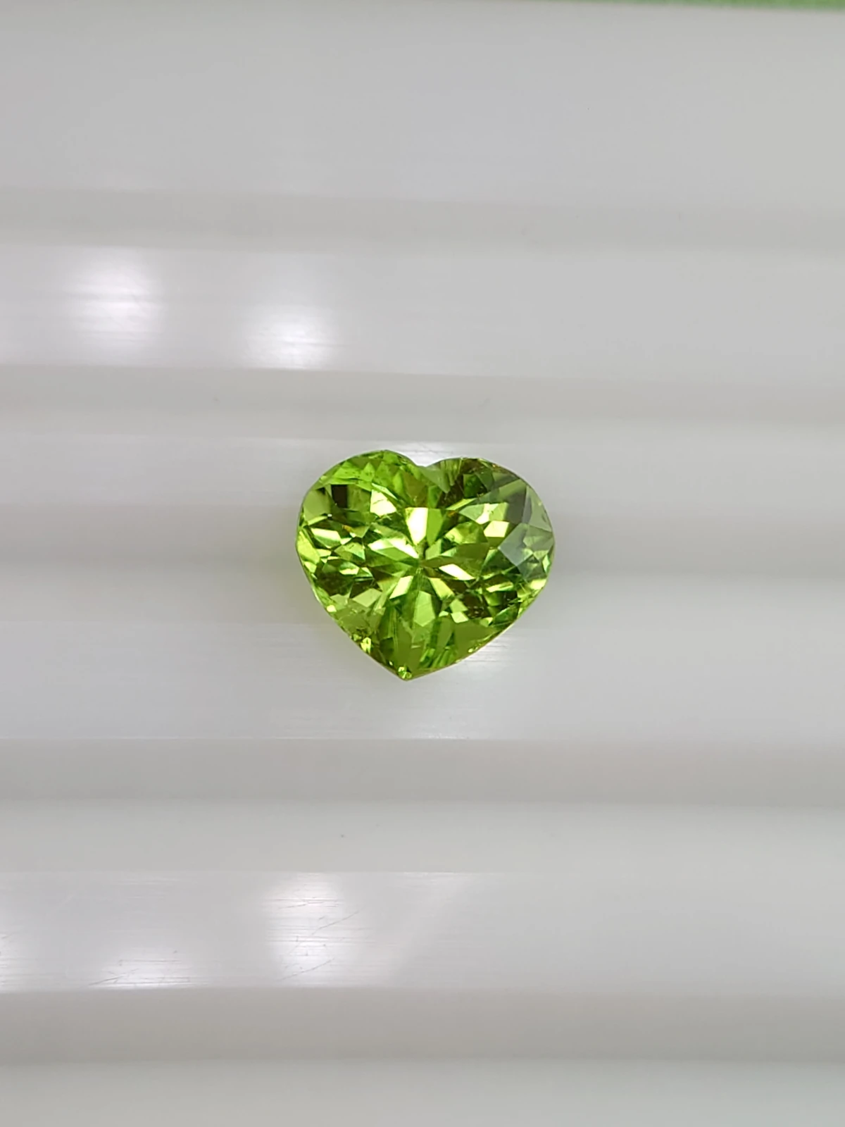 3.84ct Natural Peridot Heart Cut From Pakistan — view 1