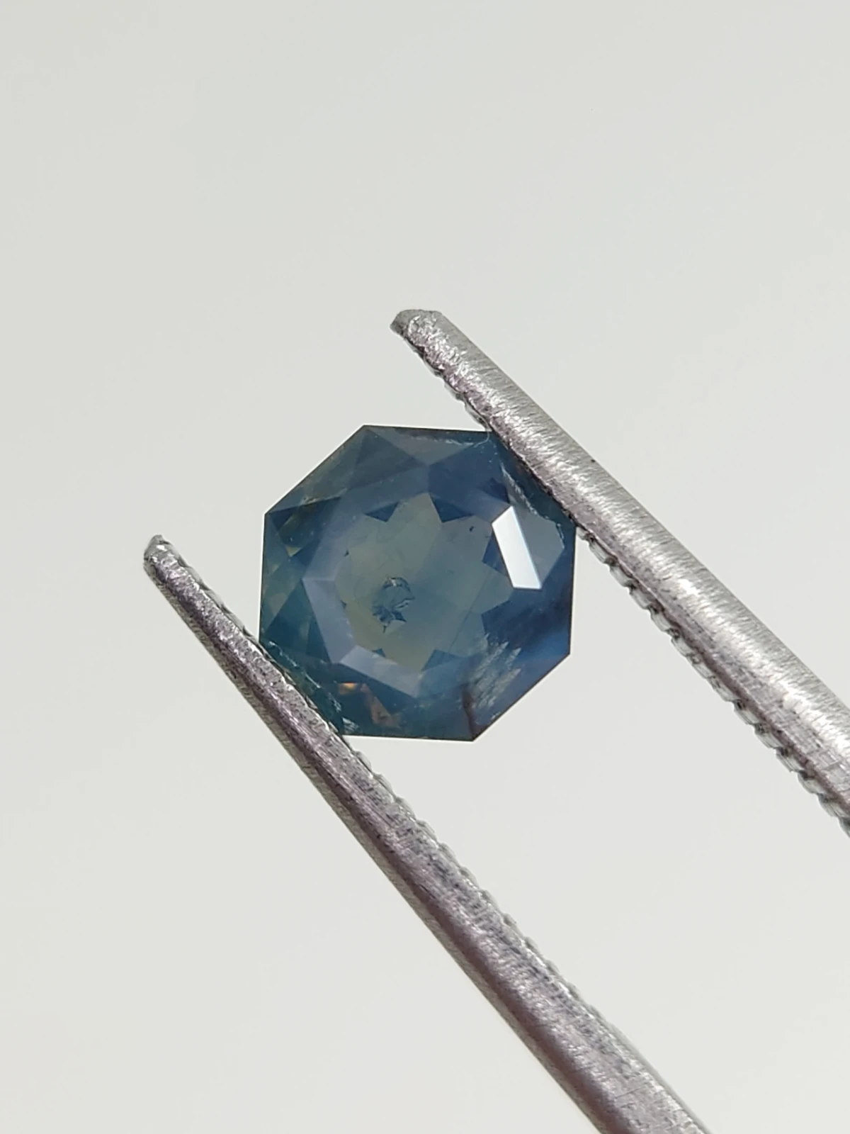 1.15ct Natural Opalescent Blue Sapphire Octagon Cut From Nigeria — view 2