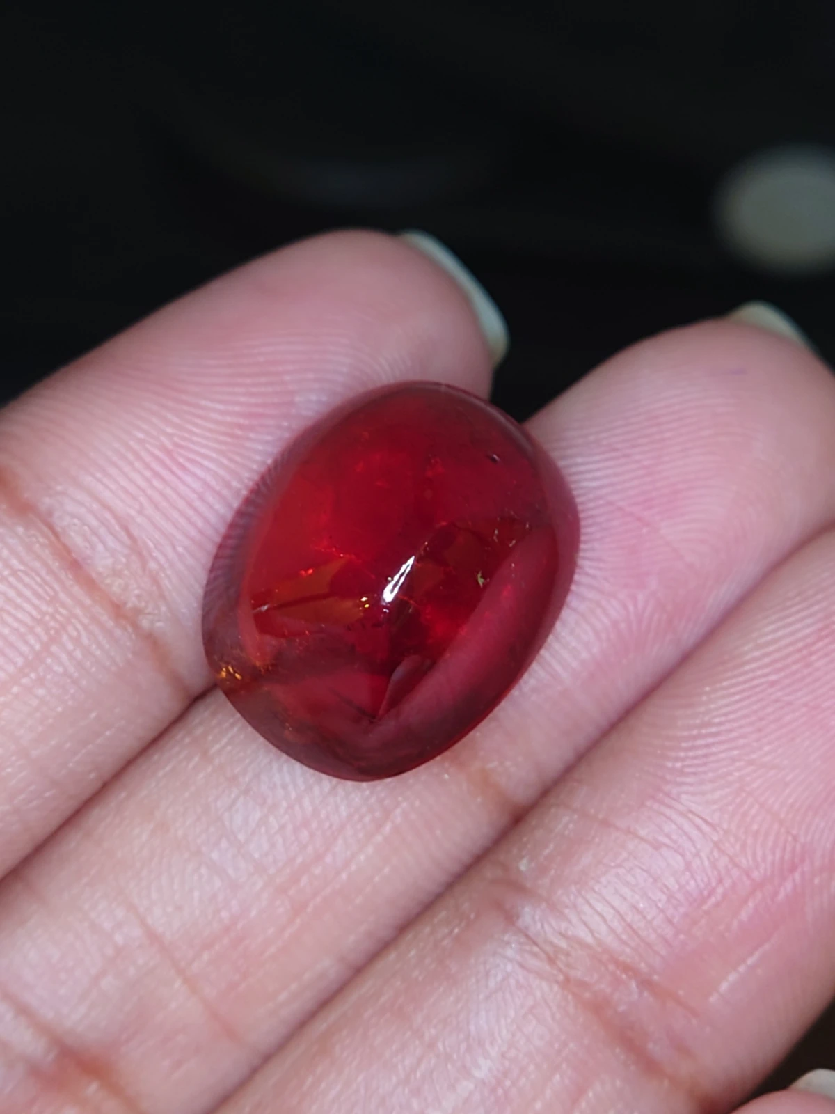 21ct Natural Fanta Spessartite Garnet Cabochon Cut From Nigeria — view 1