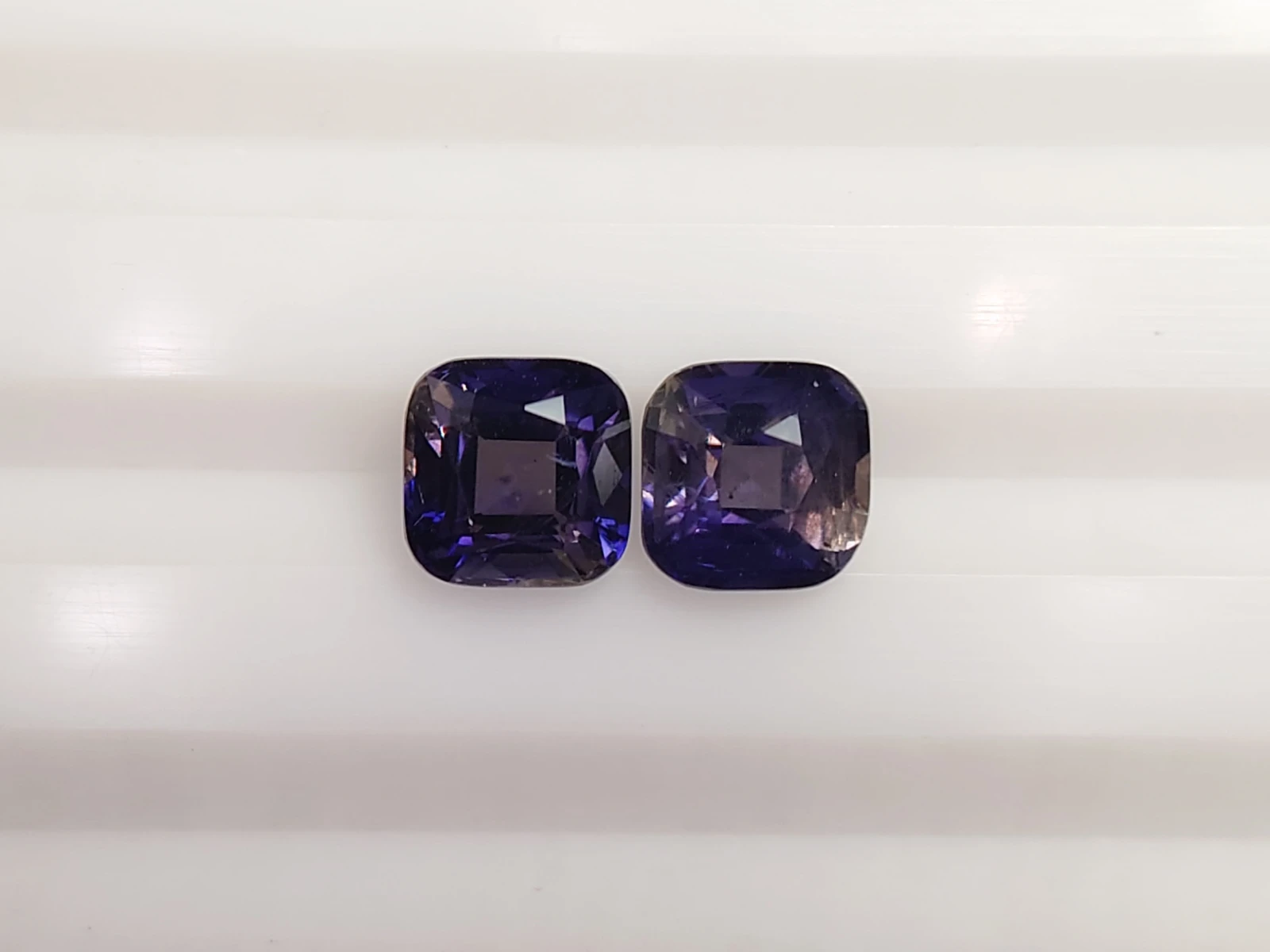 2.65ct Natural  Pair Cushion Faceted Iolite  from Madagascar — view 2
