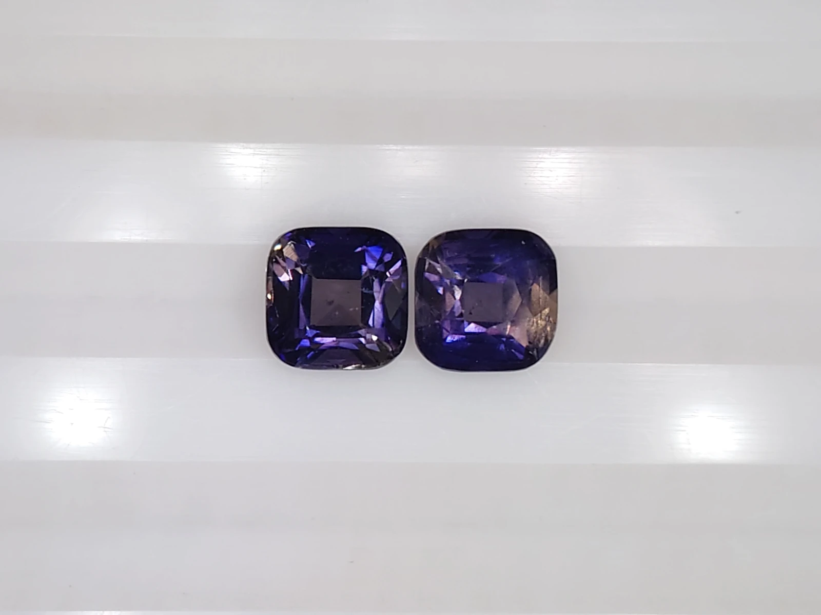 2.65ct Natural  Pair Cushion Faceted Iolite  from Madagascar — view 3