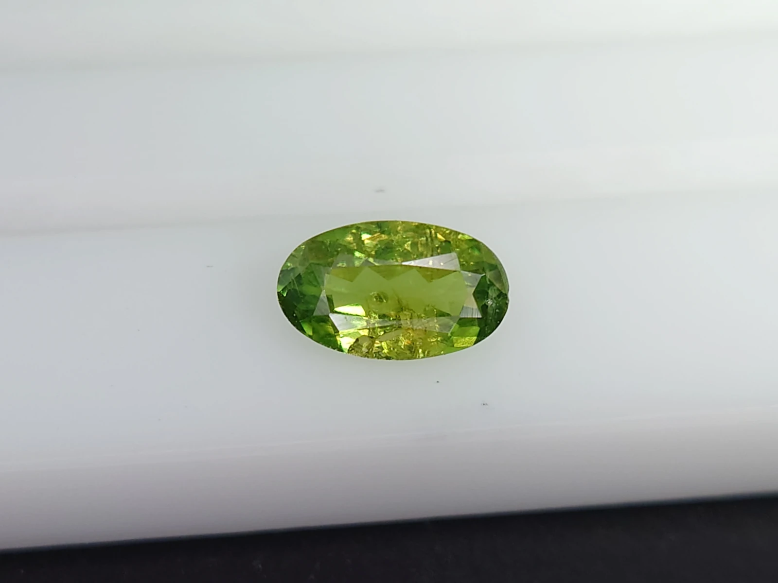 0.68ct Natural Oval cut Demantoid Garnet from Madagascar — view 1