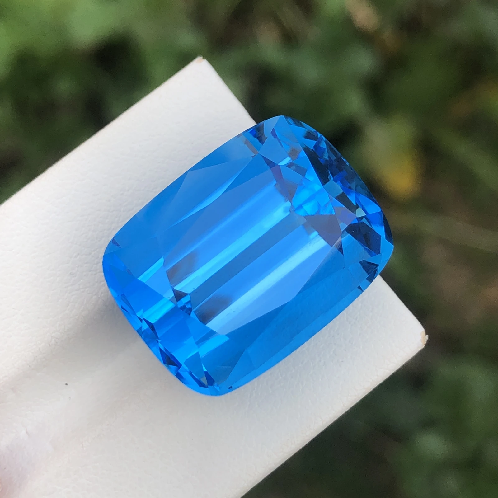 56.30ct Natural Blue Topaz loose gemstone cushion shape — view 1