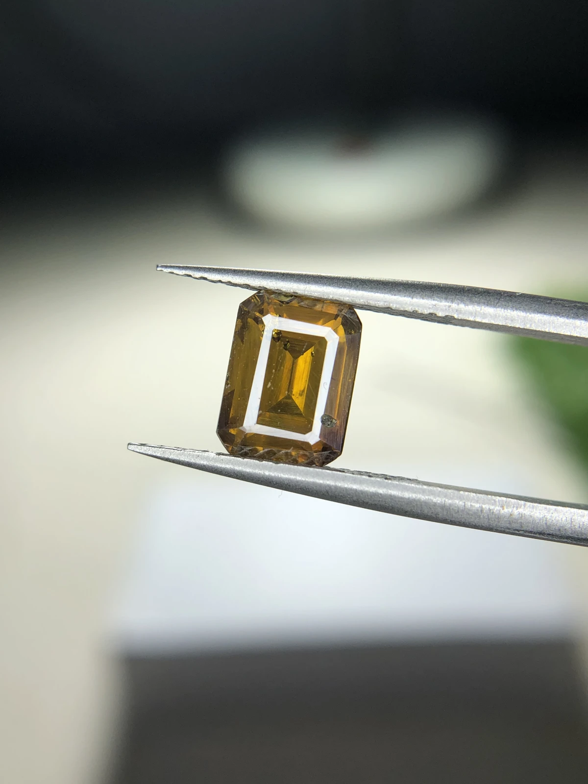 2.55 ct Natural Sphalerite loose gemstone Emerald cut from Afghanistan — view 1