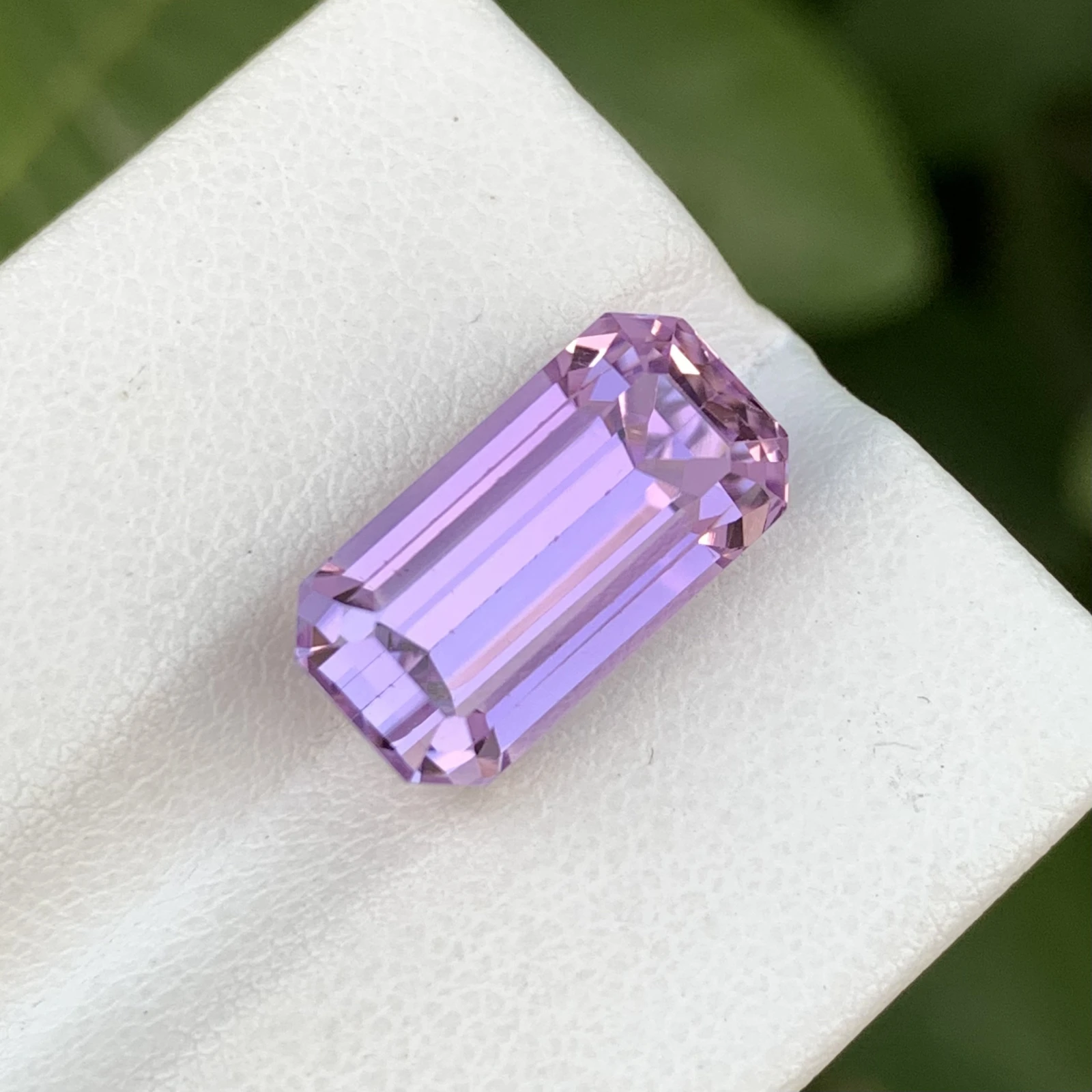 9.40 ct Natural Kunzite loose gemstone Emerald cut from Afghanistan — view 2