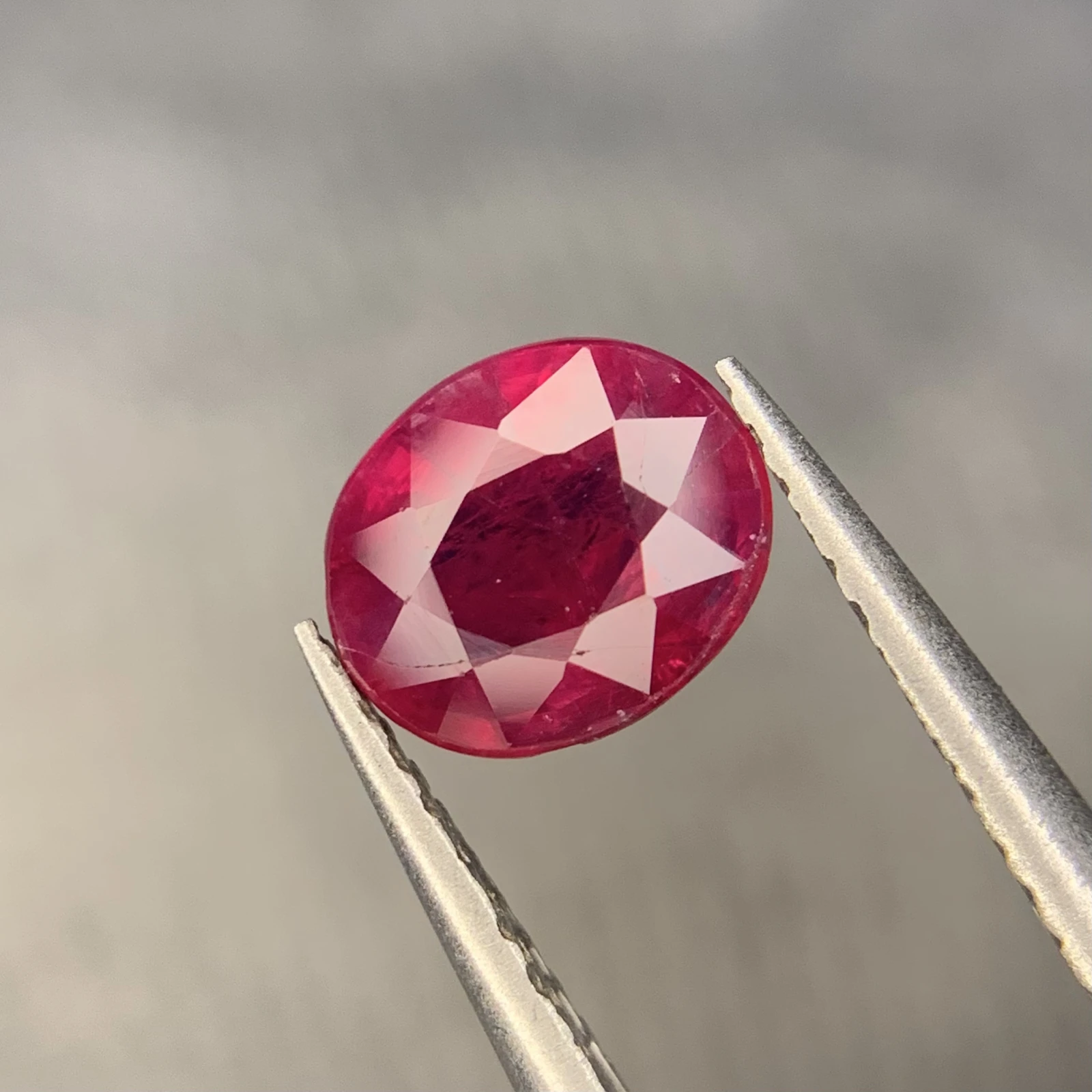1.35 ct Natural Ruby loose gemstone oval shape — view 2
