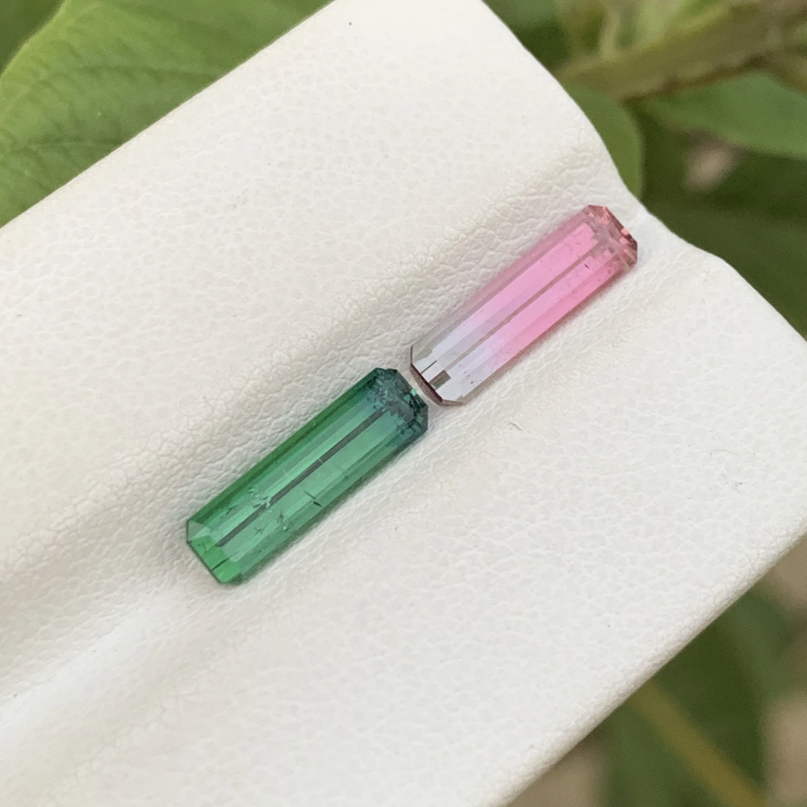 2.55 ct Natural Tourmaline reverse pair gemstone — view 1