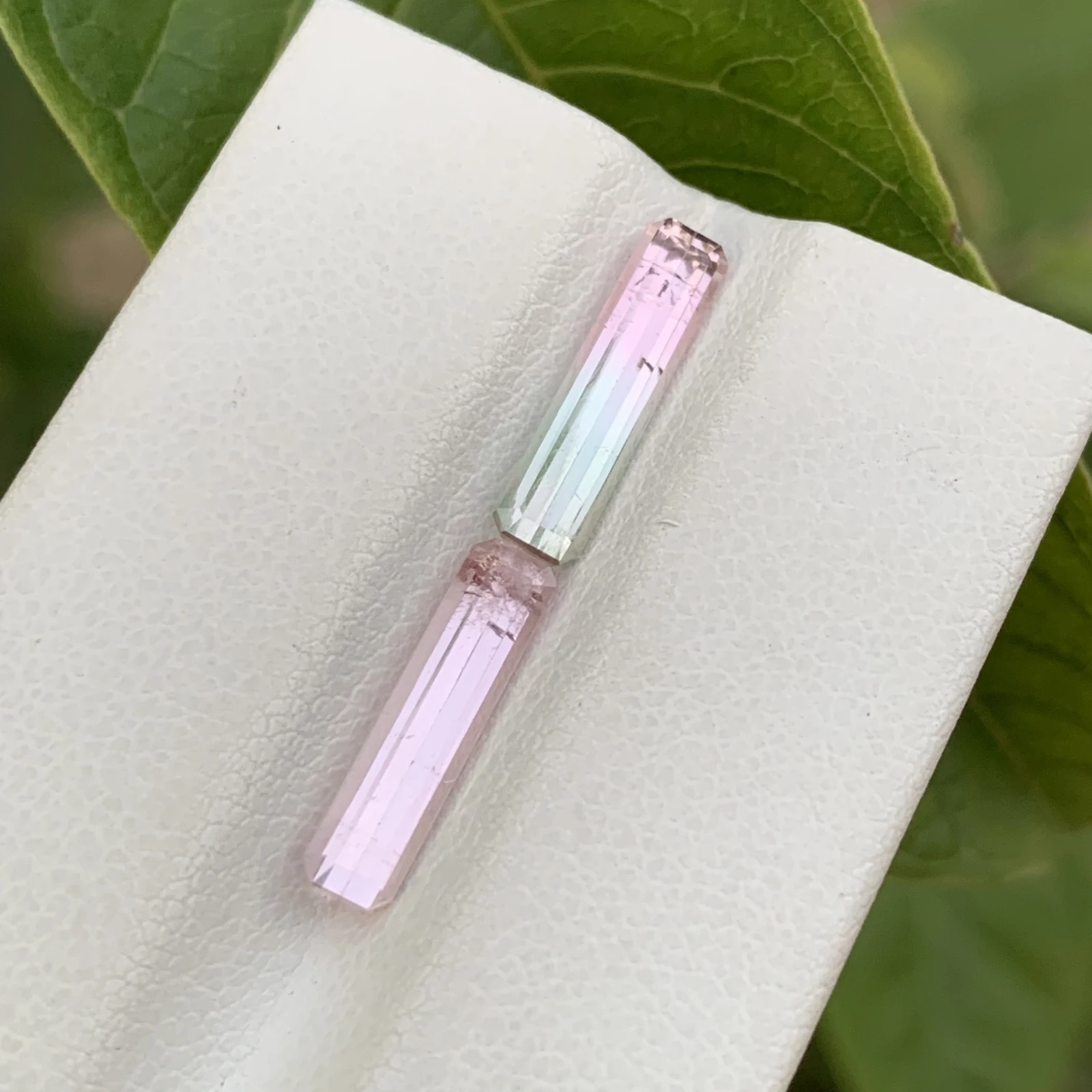 2.70 ct Natural Tourmaline loose gemstone pair octagon cut — view 3