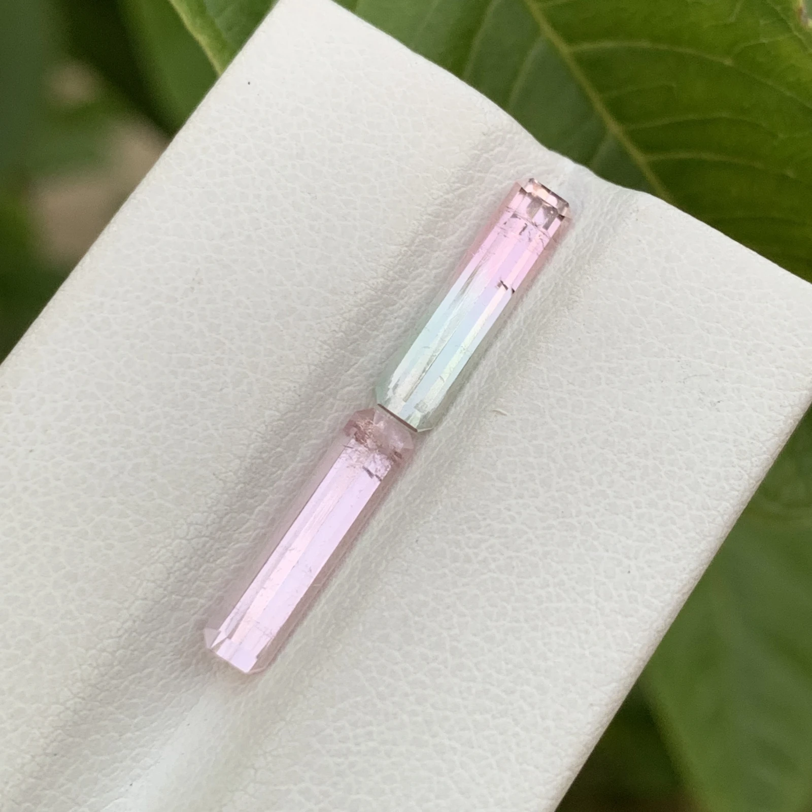 2.70 ct Natural Tourmaline loose gemstone pair octagon cut — view 4