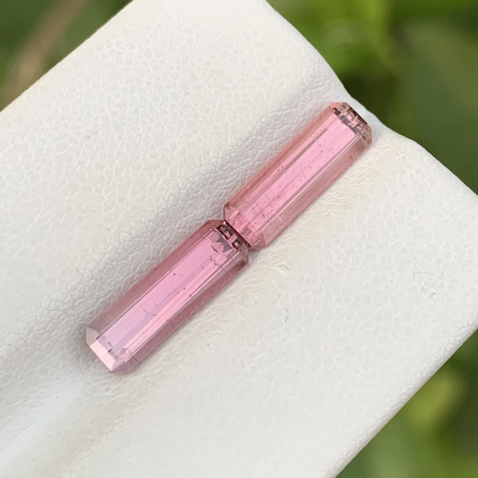 3.40 ct Natural Pink Tourmaline loose gemstone pair — view 5
