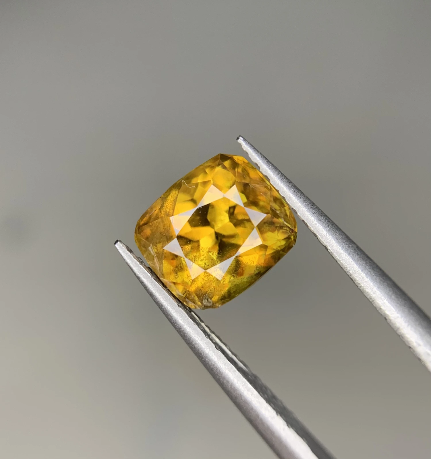 2.55ct Natural Sphene loose gemstone Cushion cut from Zagi Pakistan — view 1