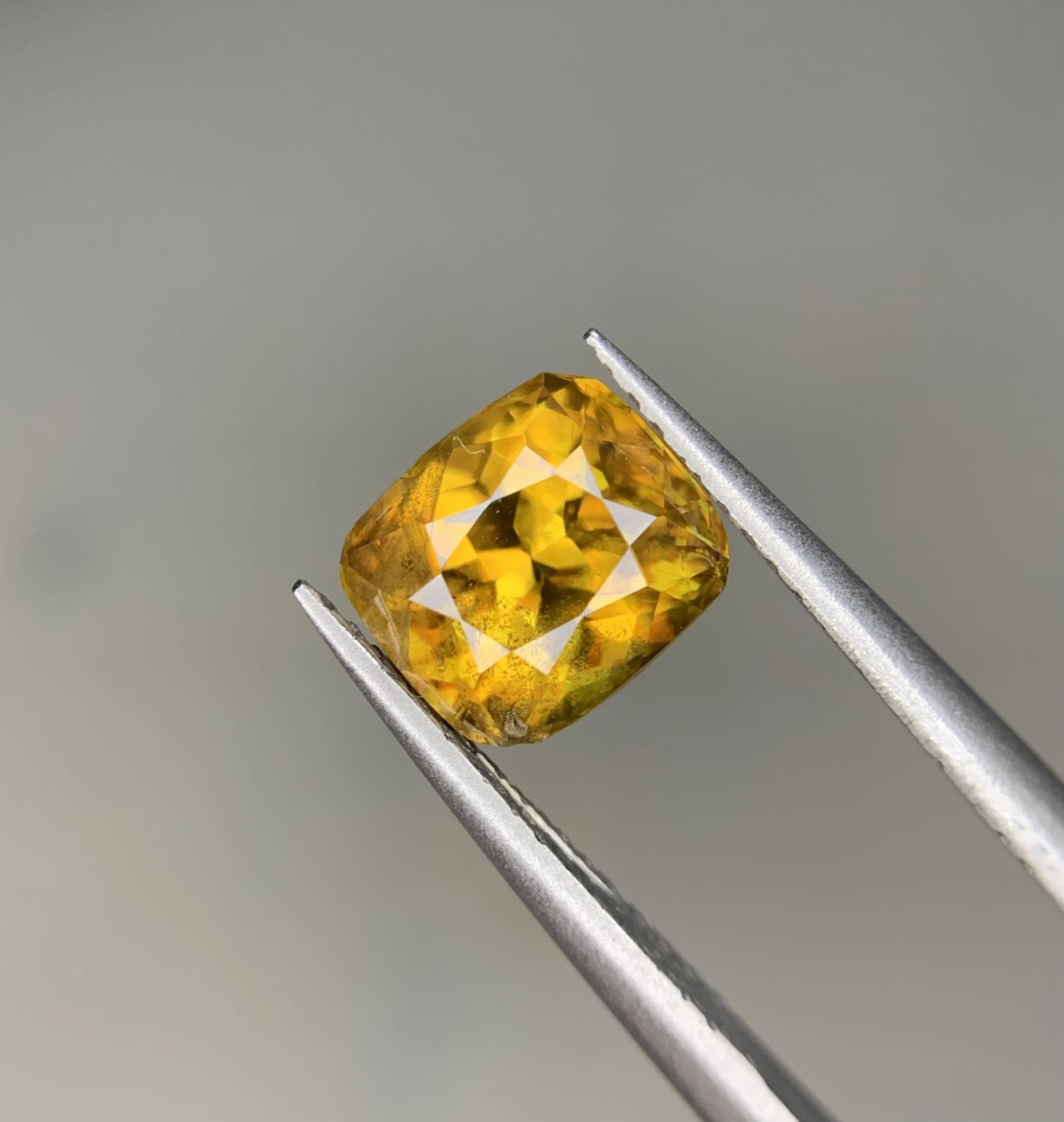 2.55ct Natural Sphene loose gemstone Cushion cut from Zagi Pakistan — view 2