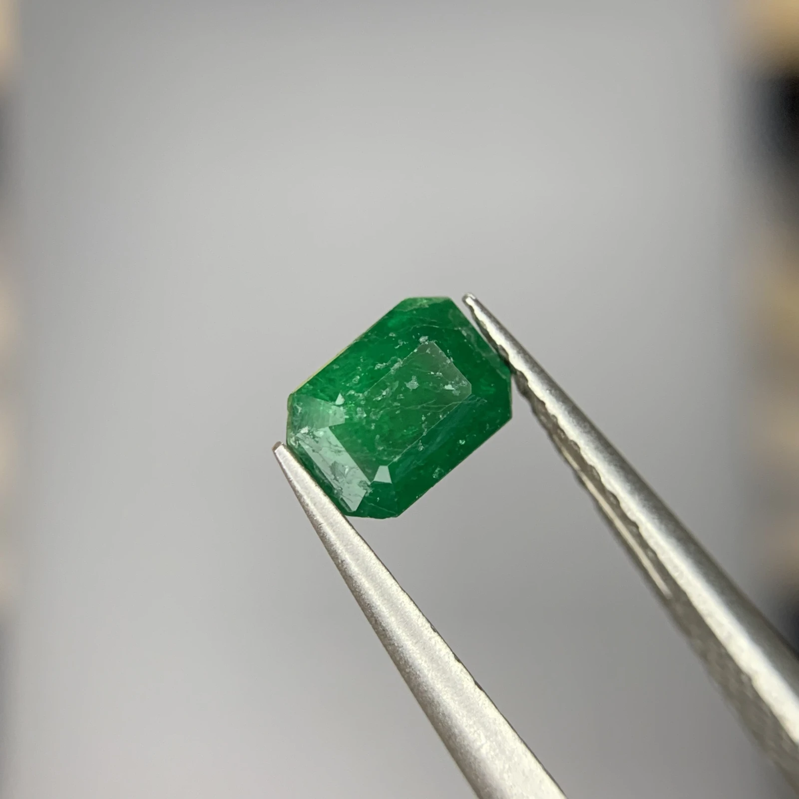 0.55 ct Natural Emerald loose gemstone octagon shape — view 2