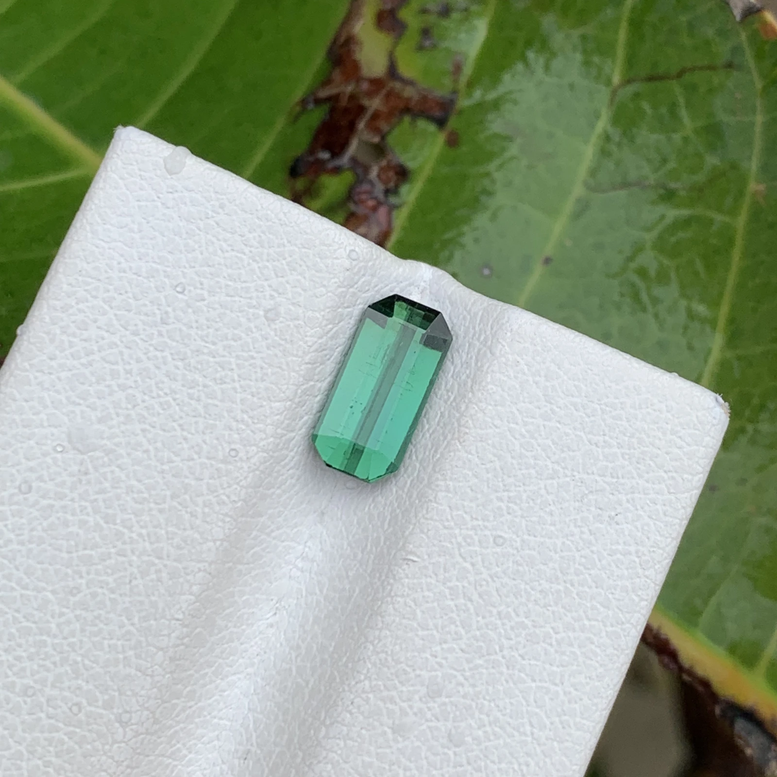 1.30 ct Natural Tourmaline loose gemstone octagon cut — view 3