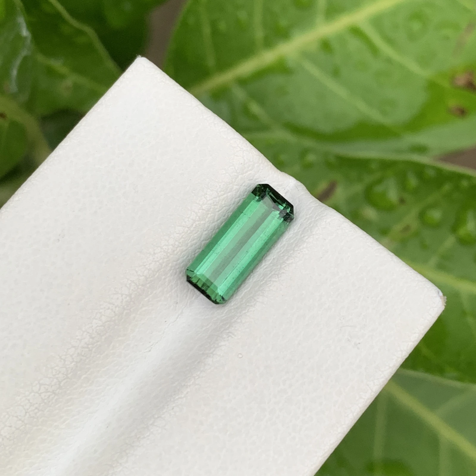 1.65 ct Natural Tourmaline Loose gemstone octagon cut green — view 3