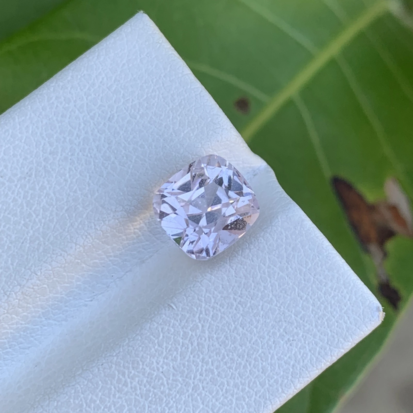 3.50 ct. Natural Kunzite Loose Gemstone Cushion Shape — view 2