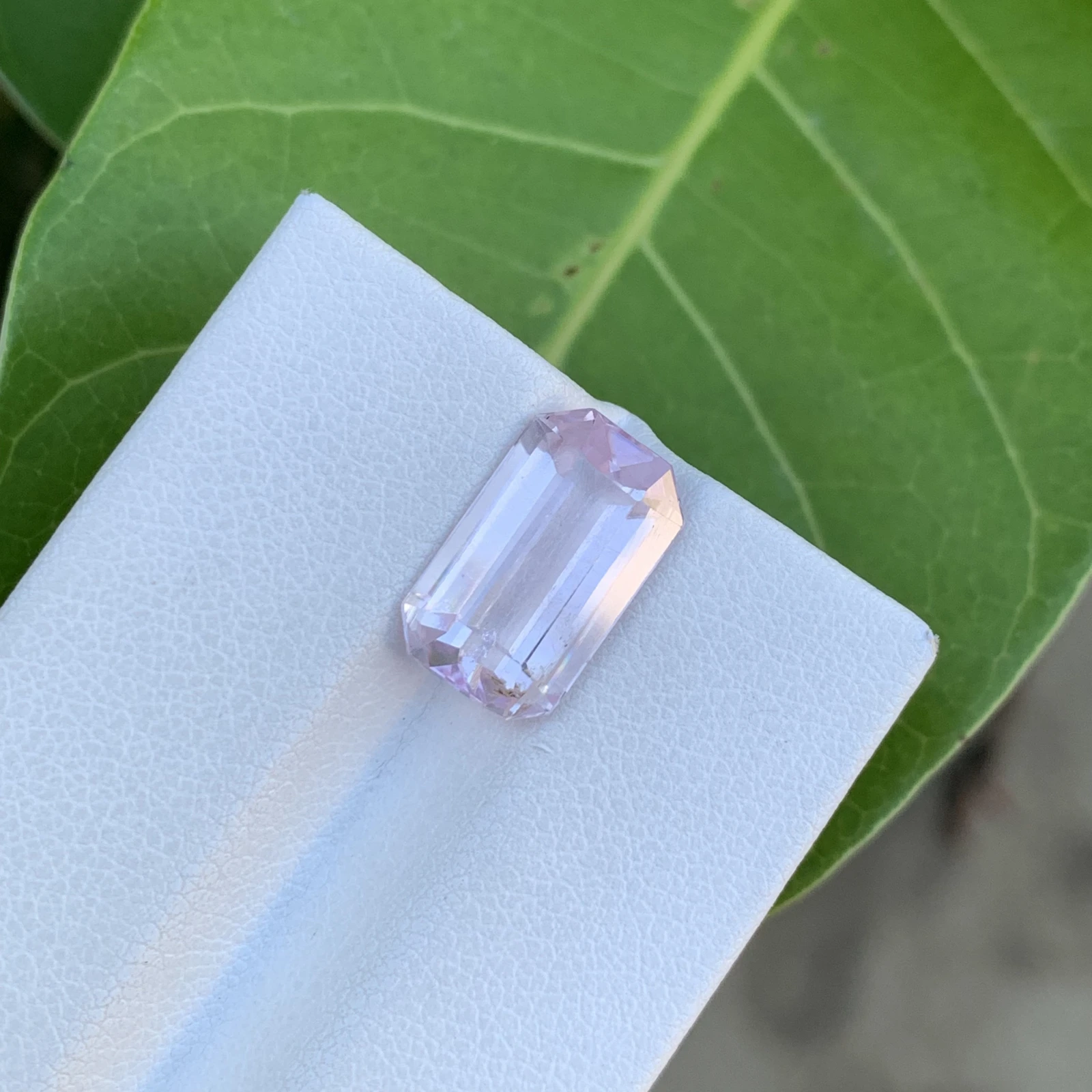 4.65 ct. Natural Kunzite loose gemstone octagon cut — view 2
