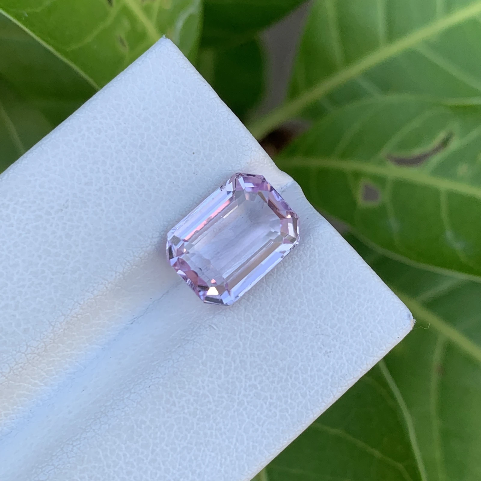 4.65 ct. Natural Pink Kunzite loose gemstone octagon shape — view 1