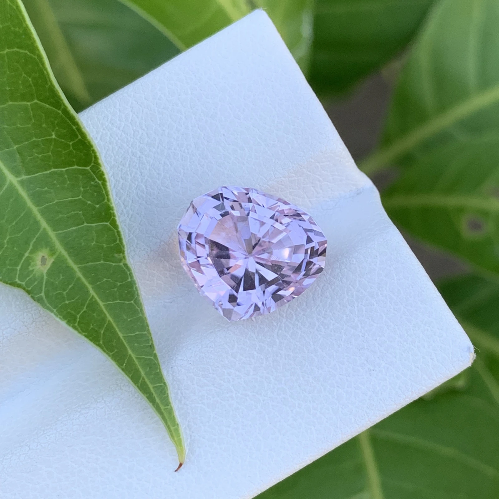 6.65 ct. Natural Kunzite loose gemstone Pear Shape — view 1