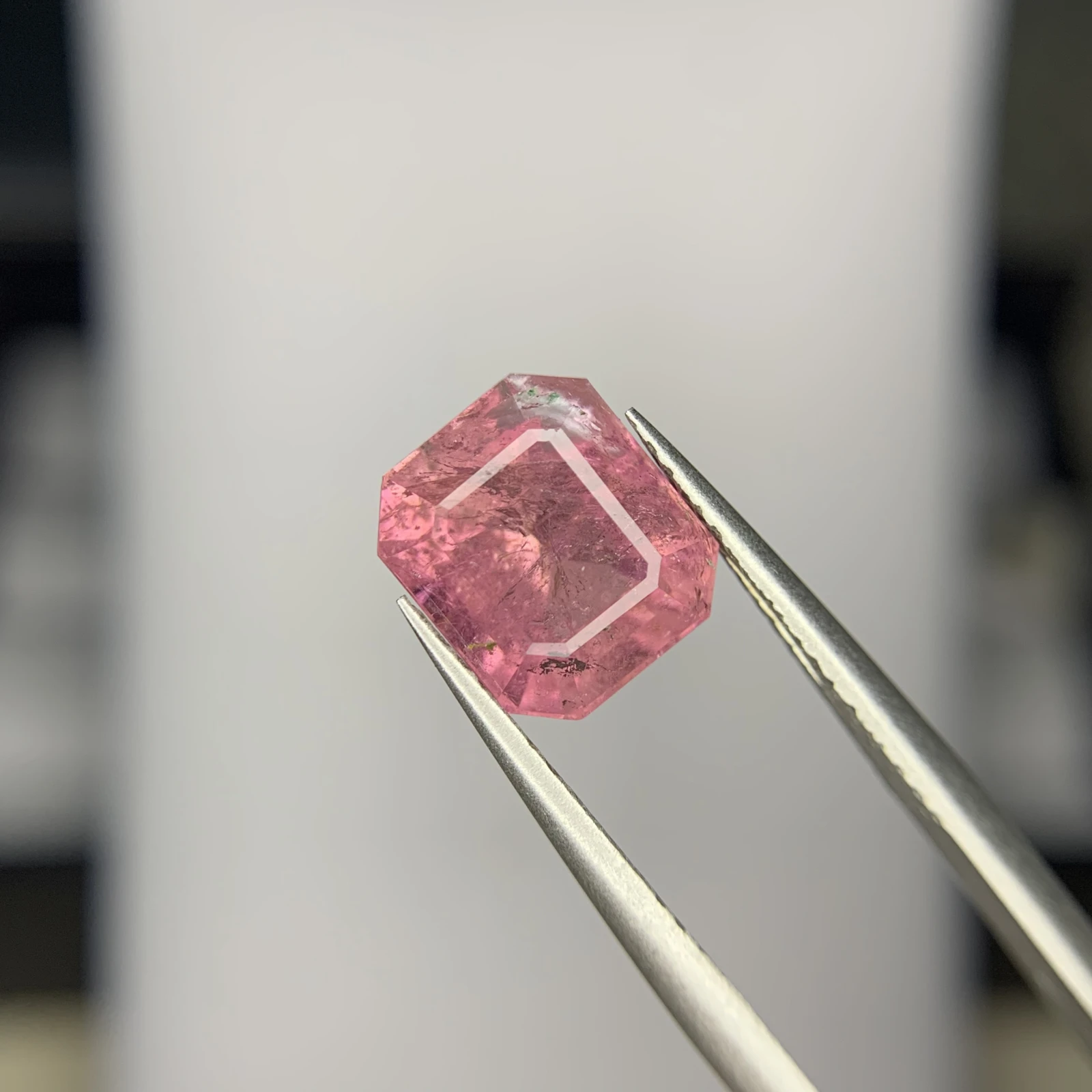 3.35ct Natural Tourmaline loose gemstone octagon Pink — view 2