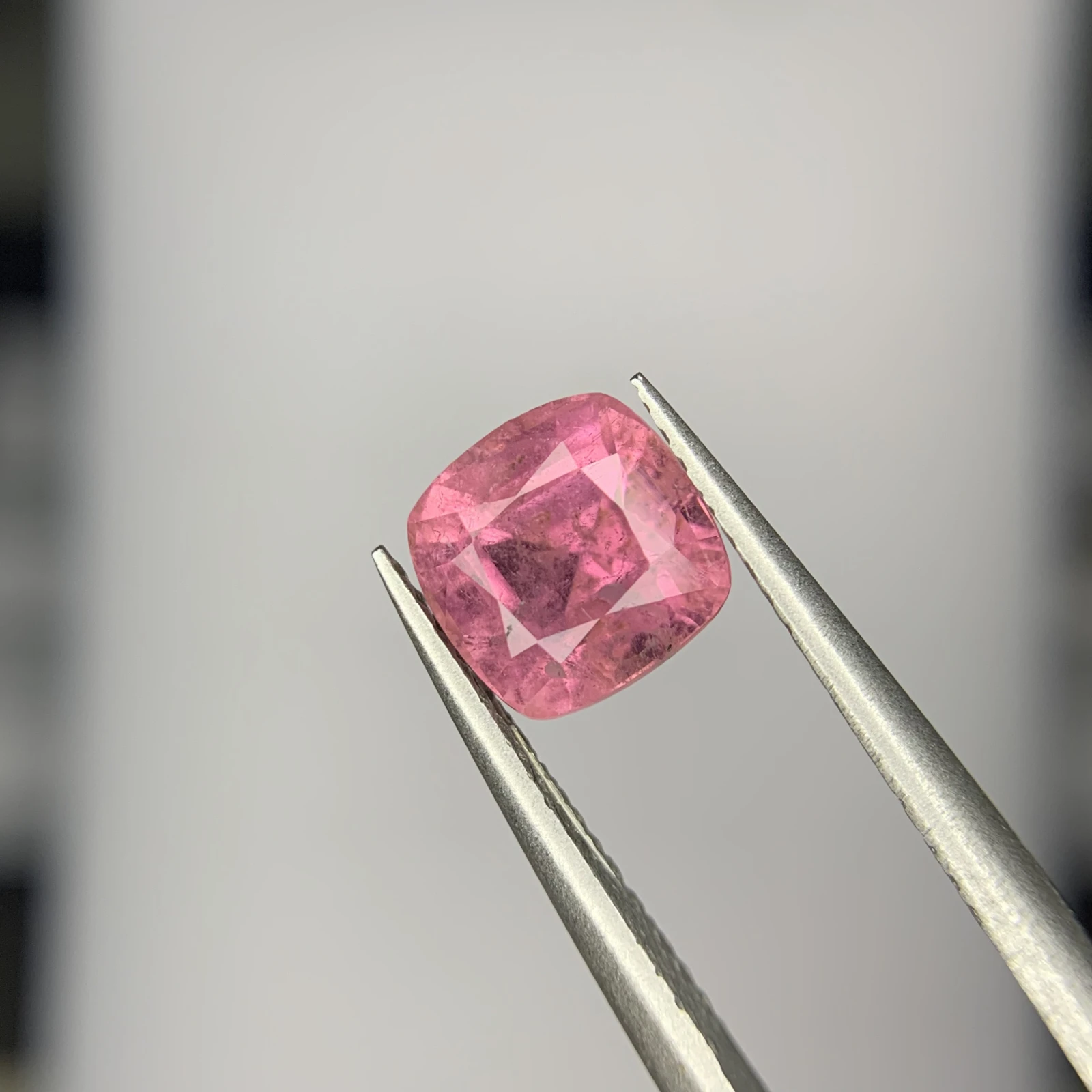 2.10ct Natural Tourmaline loose gemstone cushion shape pink — view 2