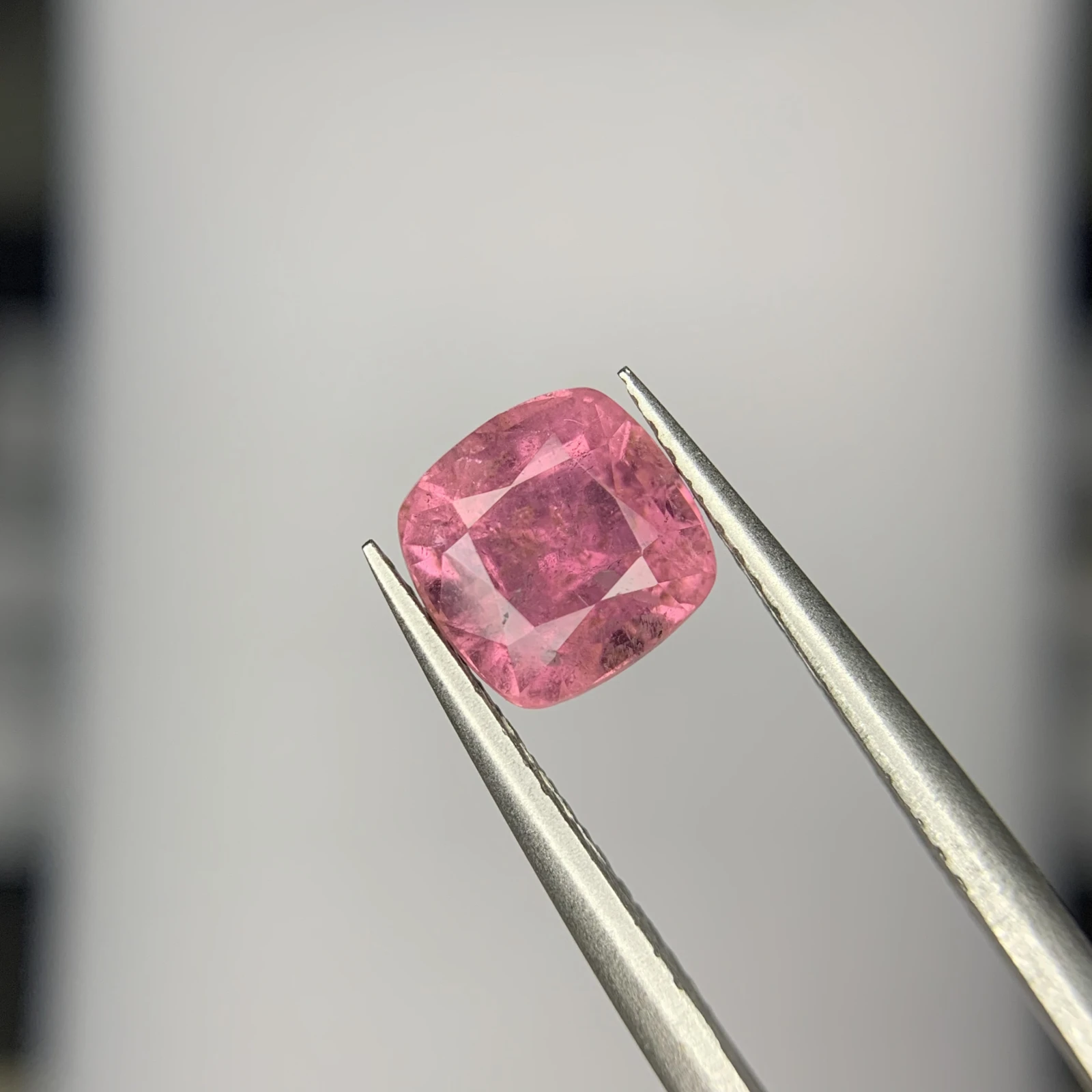 2.10ct Natural Tourmaline loose gemstone cushion shape pink — view 3