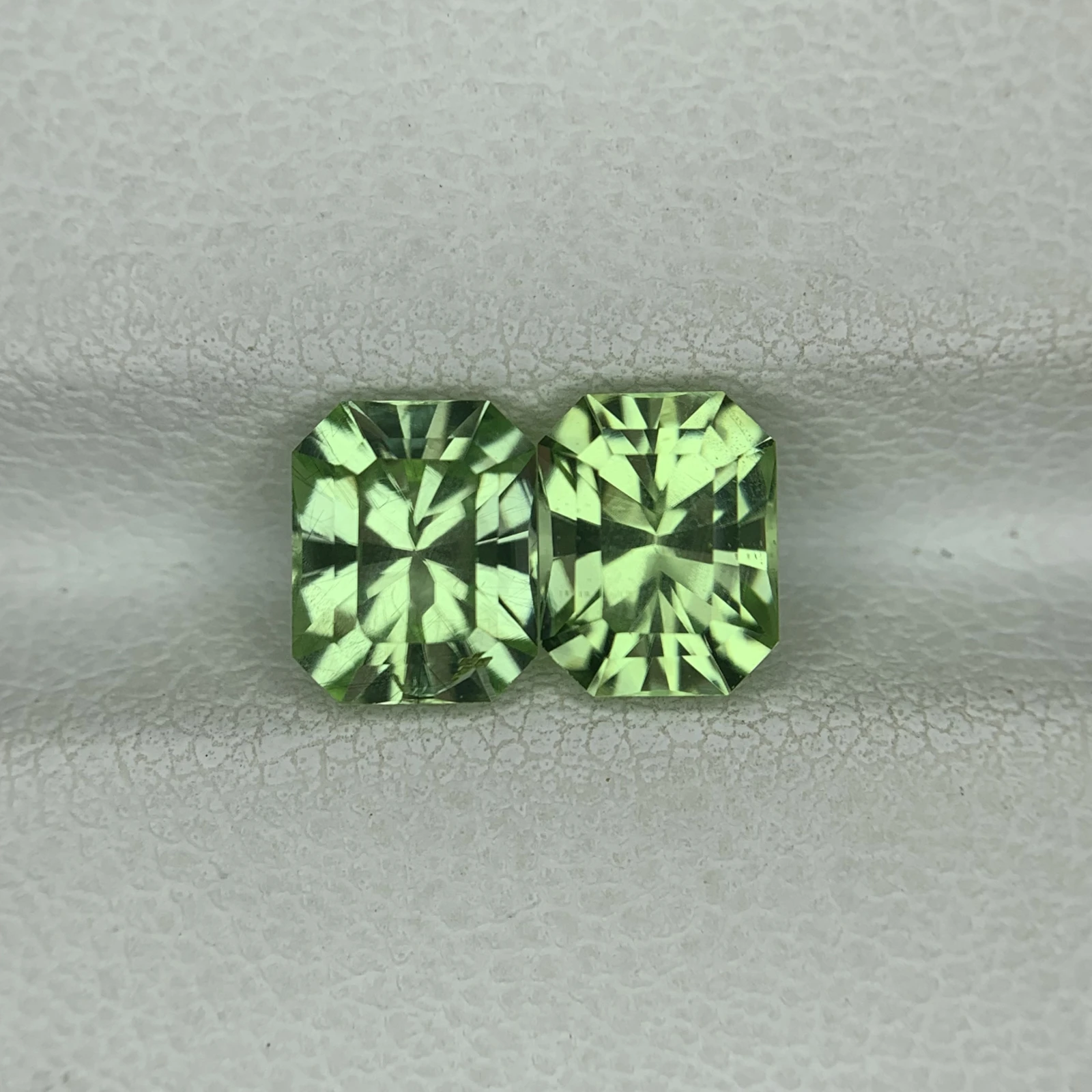 2.65ct Natural Peridot pair loose gemstone octagon shape — view 1