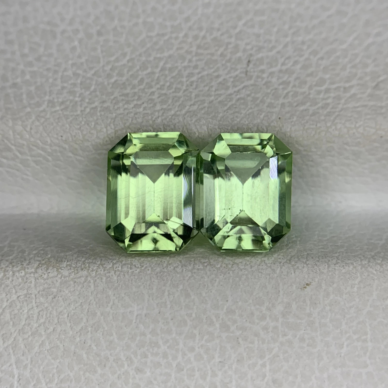 3.30ct Natural Peridot Pair loose gemstone octagon shape from Pakistan — view 2