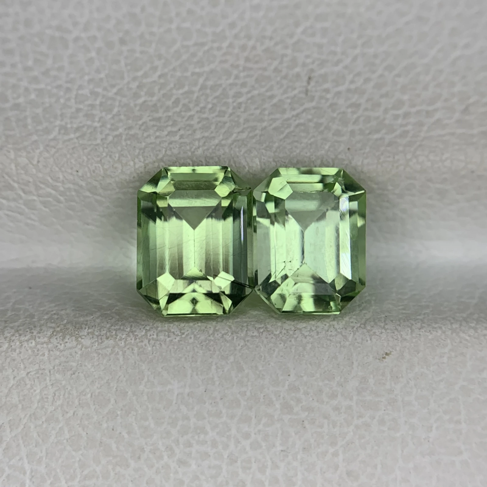 3.30ct Natural Peridot Pair loose gemstone octagon shape from Pakistan — view 3