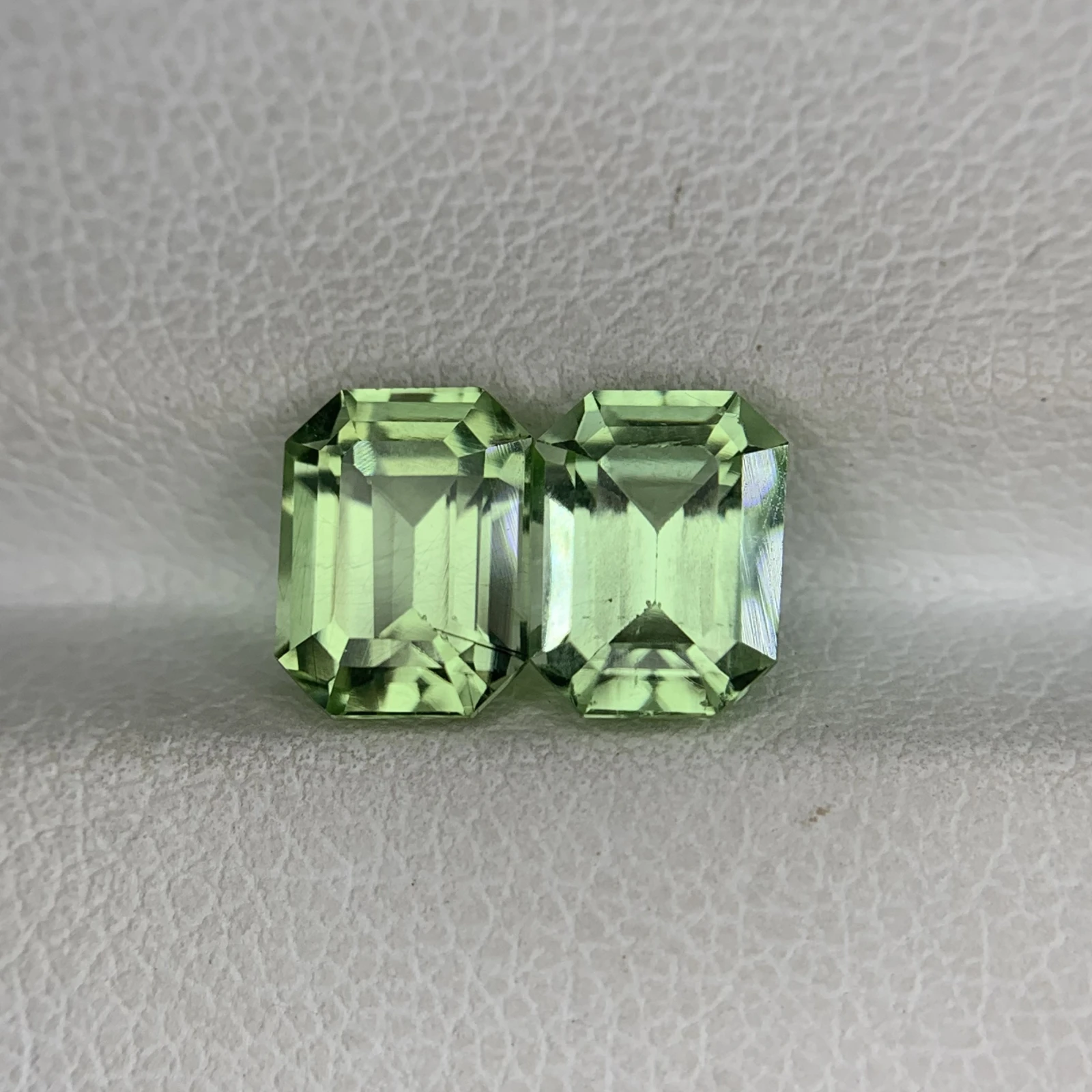 3.30ct Natural Peridot Pair loose gemstone octagon shape from Pakistan — view 4