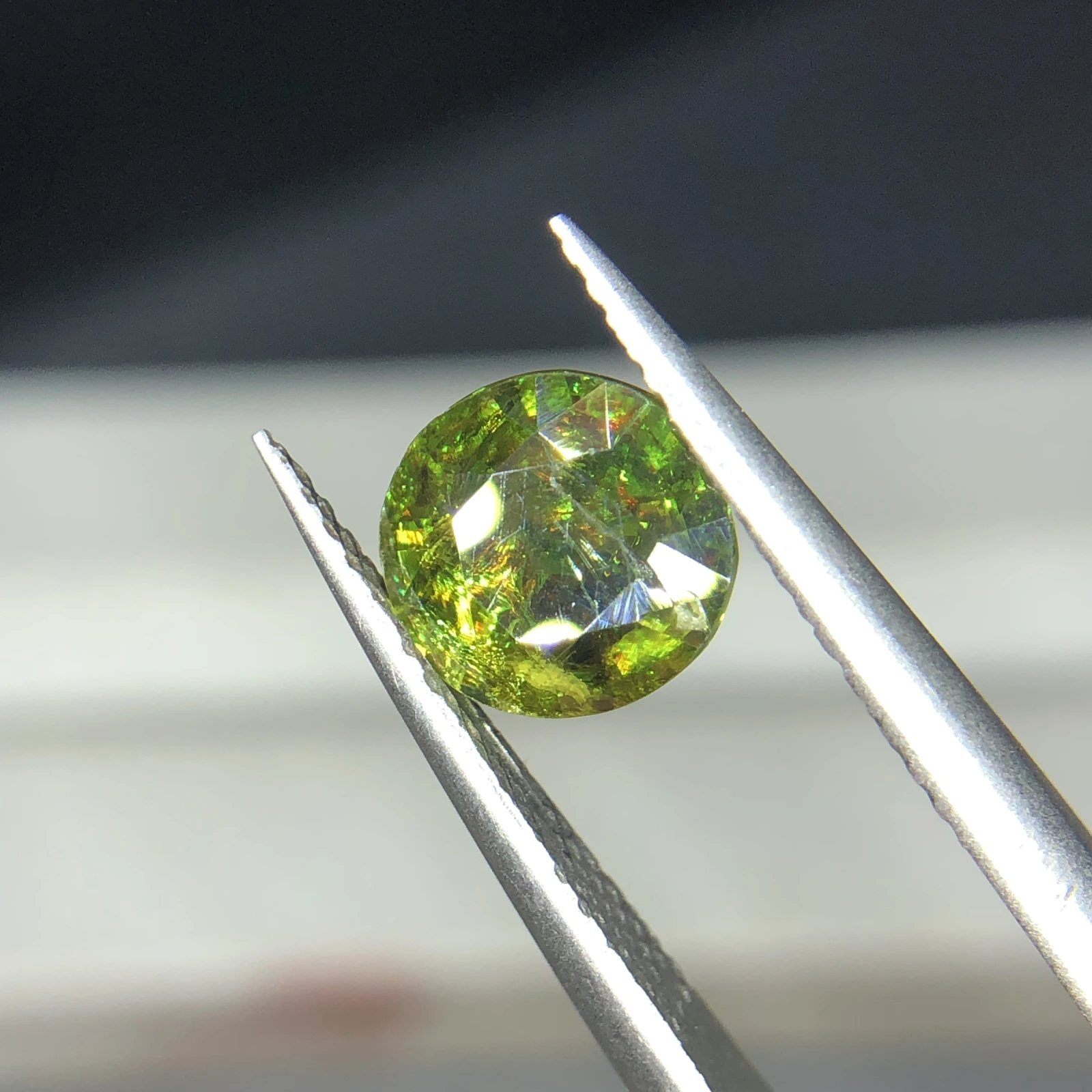 1.70 ct Natural Sphene titanite loose gemstone round shape — view 6
