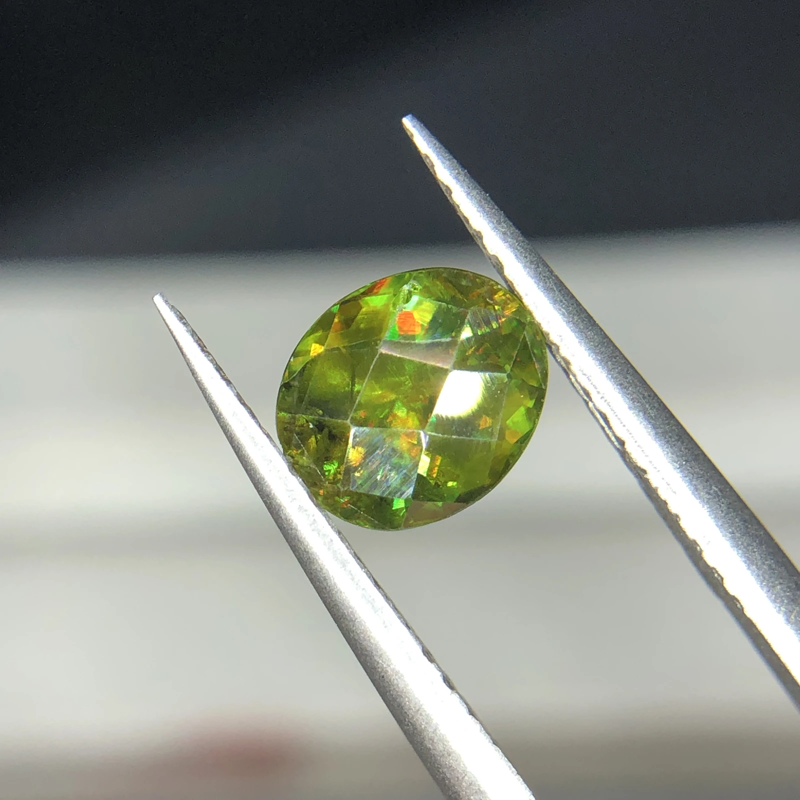1.45ct Natural Sphene titanite loose gemstone oval shape — view 2