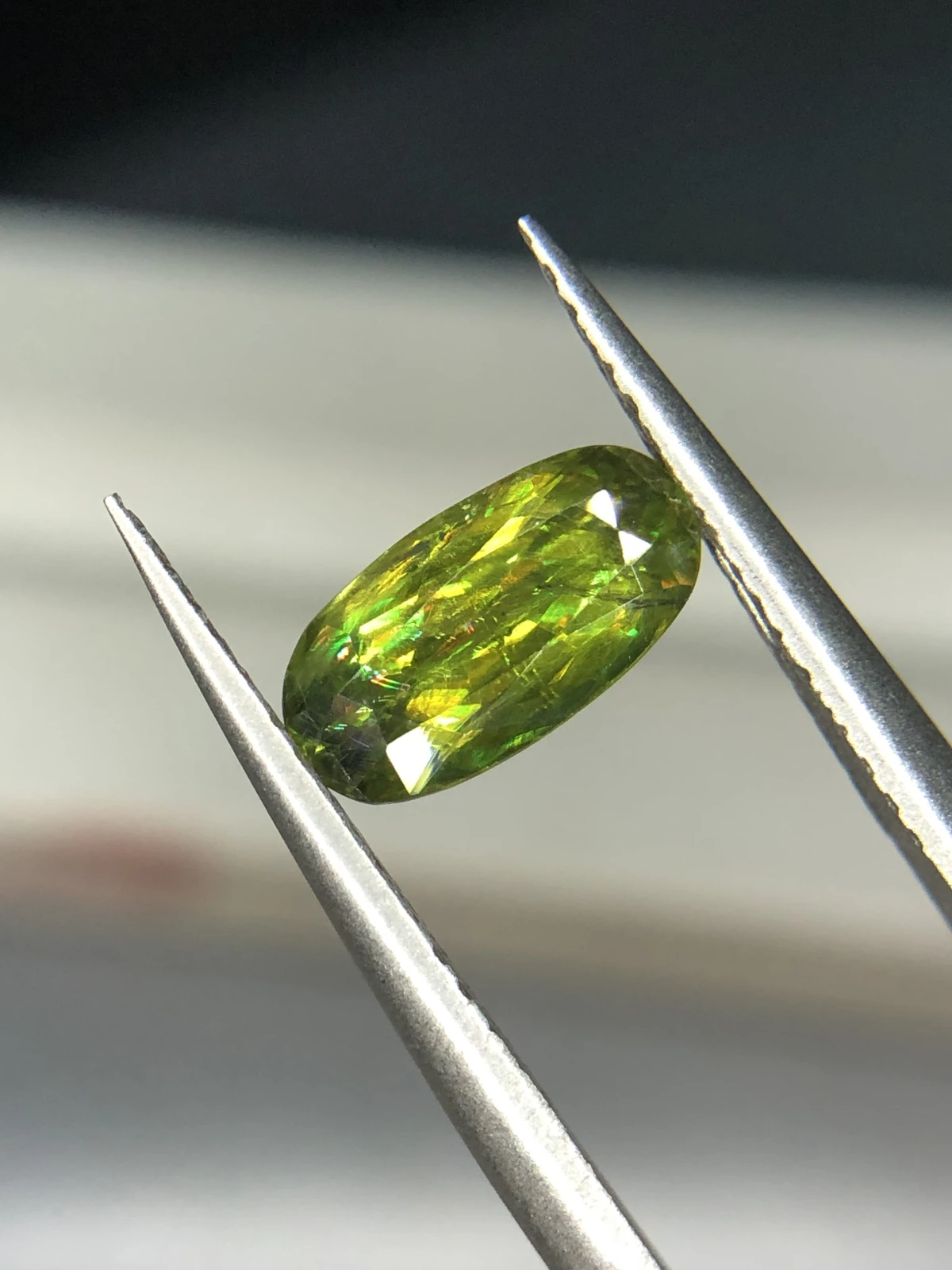 1.70ct Natural Sphene titanite loose gemstone oval cut — view 2