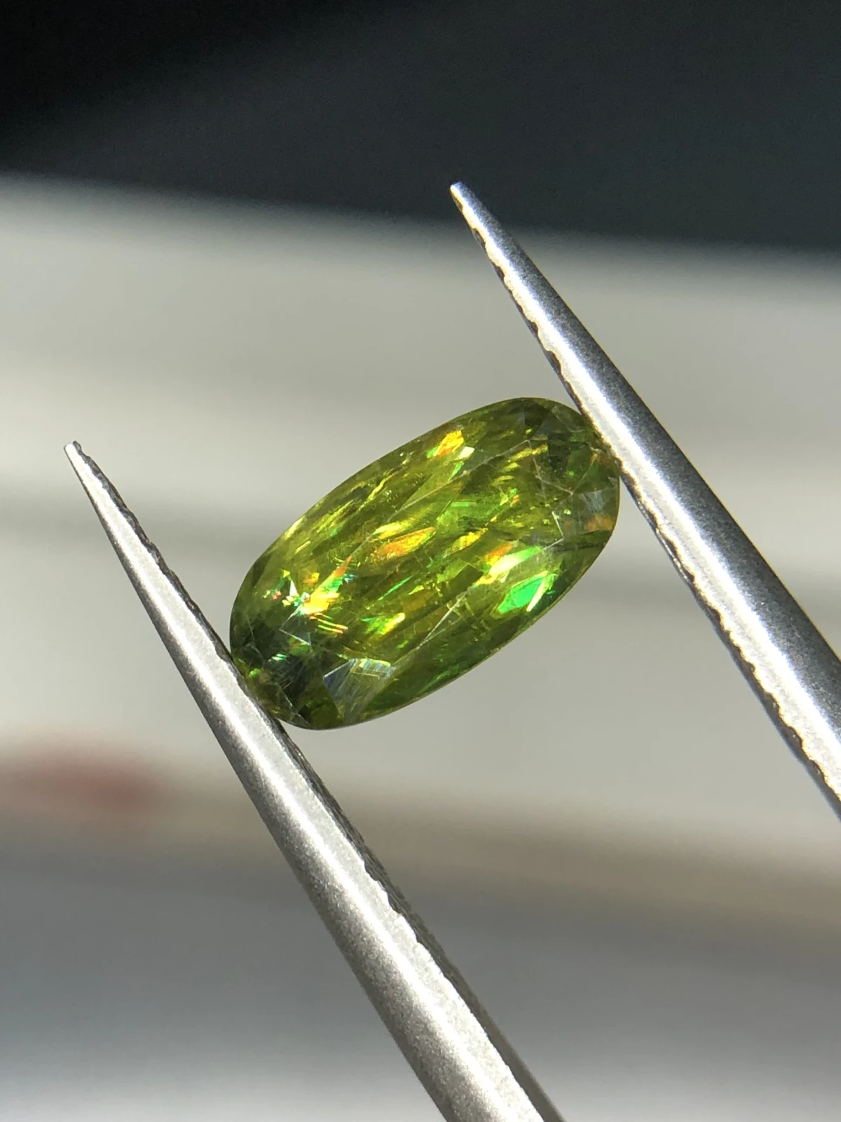 1.70ct Natural Sphene titanite loose gemstone oval cut — view 4