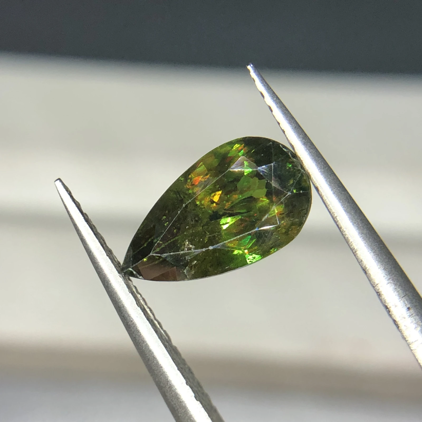 2.25ct Natural Sphene titanite loose gemstone Pear shape — view 1