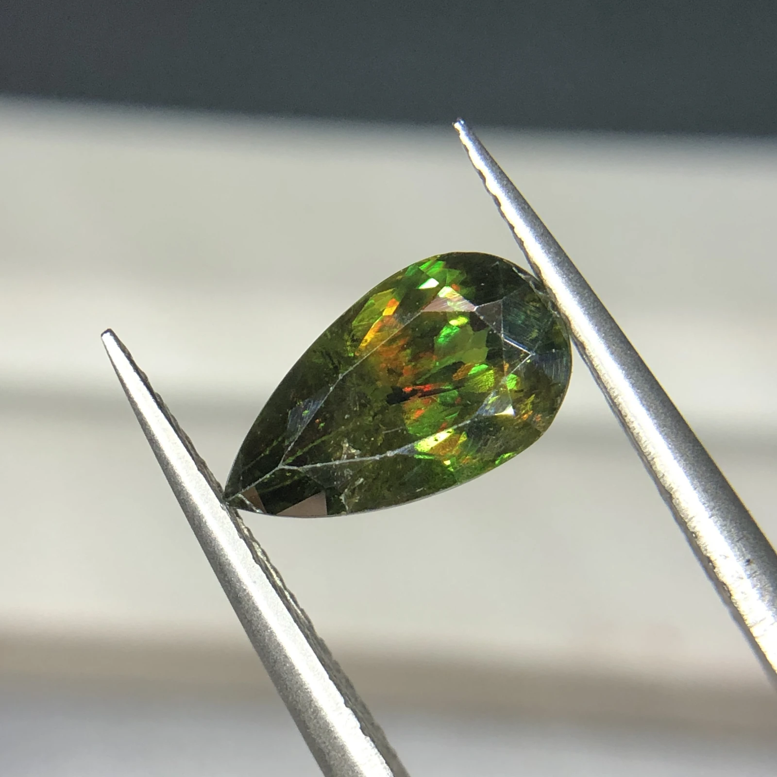 2.25ct Natural Sphene titanite loose gemstone Pear shape — view 2
