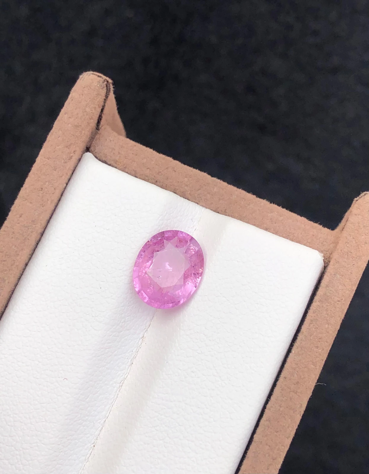 Natural Pink Tourmaline in Oval Cut — view 2