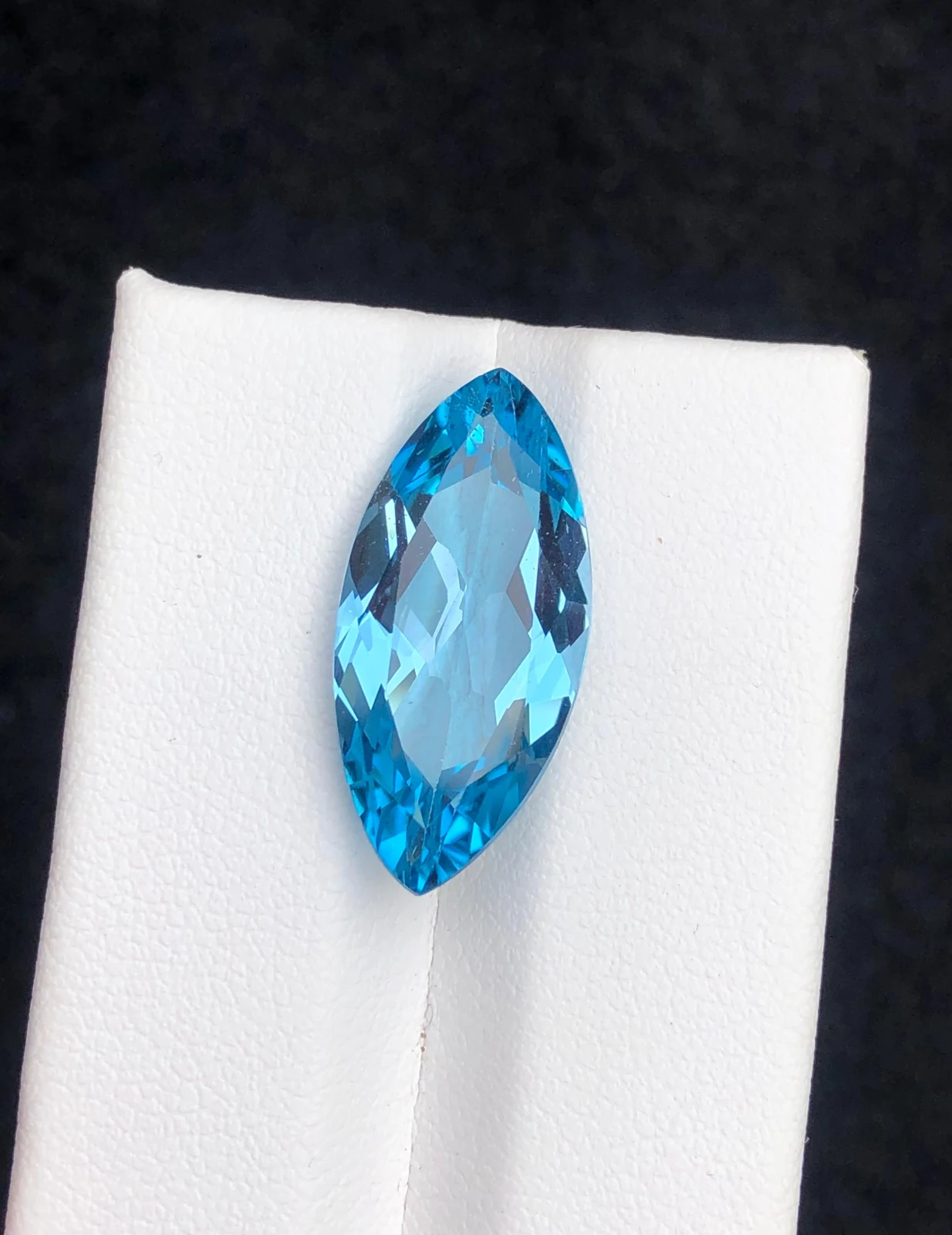 Topaz Swiss Blue in Marquise Cut — view 1