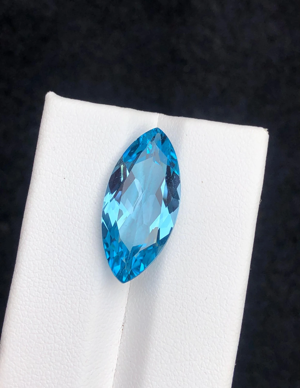 Topaz Swiss Blue in Marquise Cut — view 2