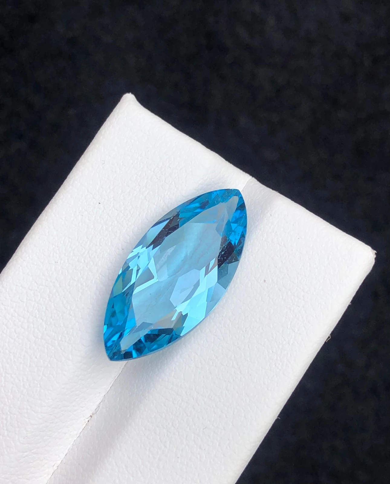 Topaz Swiss Blue in Marquise Cut — view 3