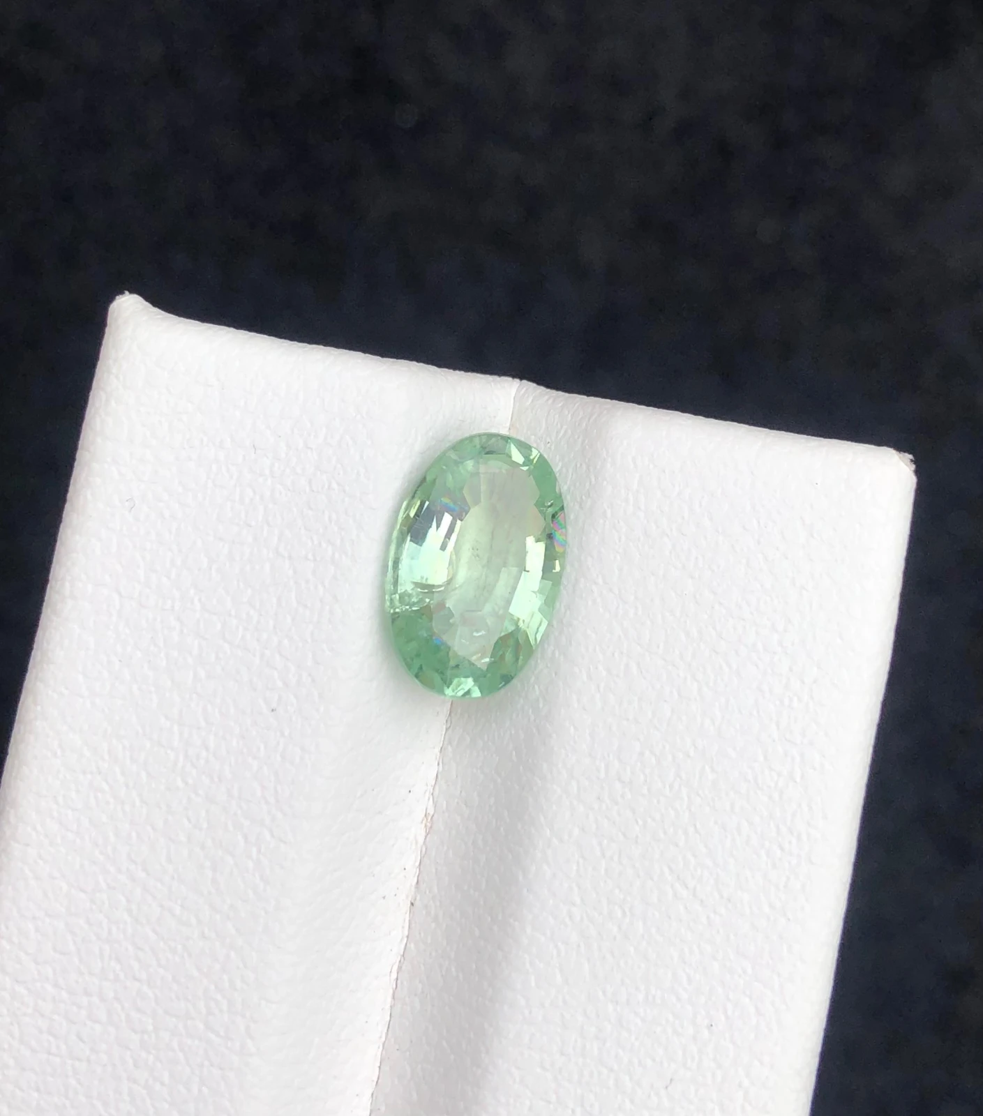 Seafoam Green Tourmaline in Oval Cut from Afghanistan — view 2